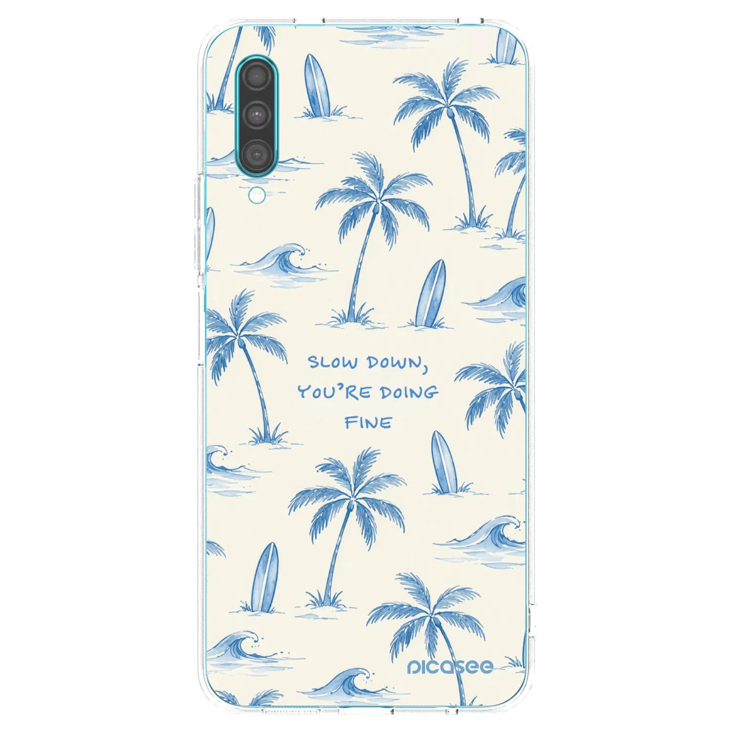 Picasee silikonska prozirna maskica za Samsung Galaxy A30s A307F - Slow Tide