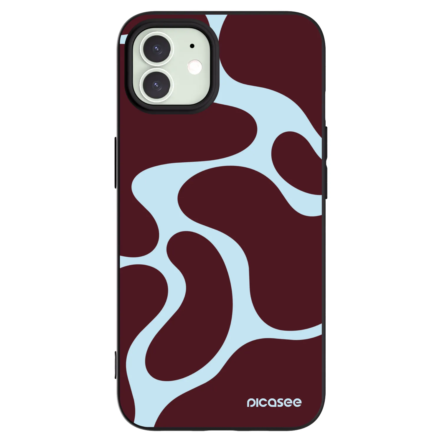 Picasee crna silikonska maskica za Apple iPhone 12 - Soft Detour