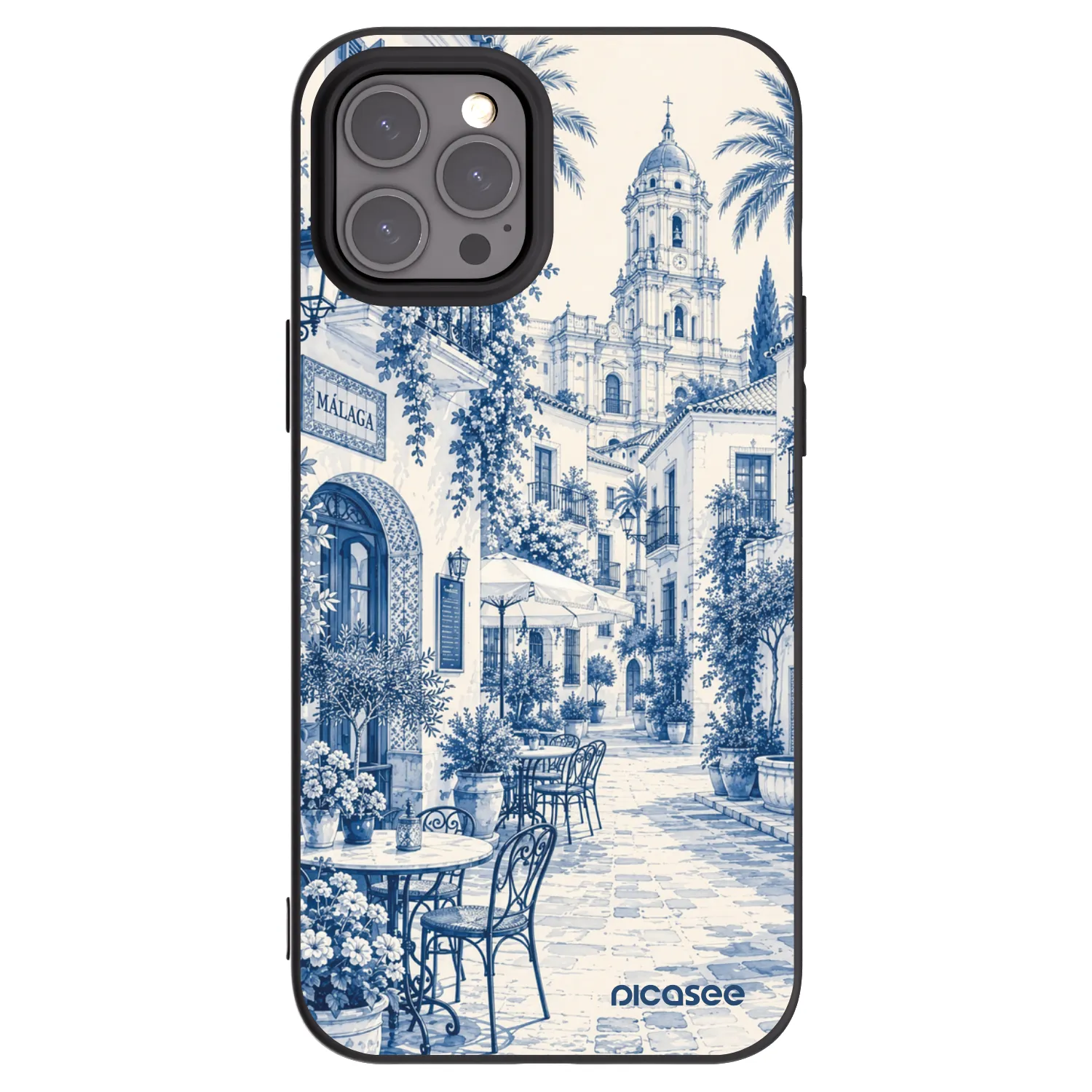 Picasee crna silikonska maskica za Apple iPhone 12 Pro Max - Calle Azul