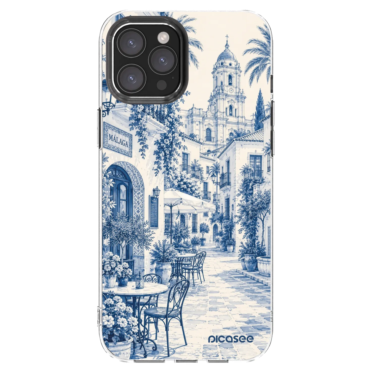 Picasee silikonska prozirna maskica za Apple iPhone 12 Pro Max - Calle Azul