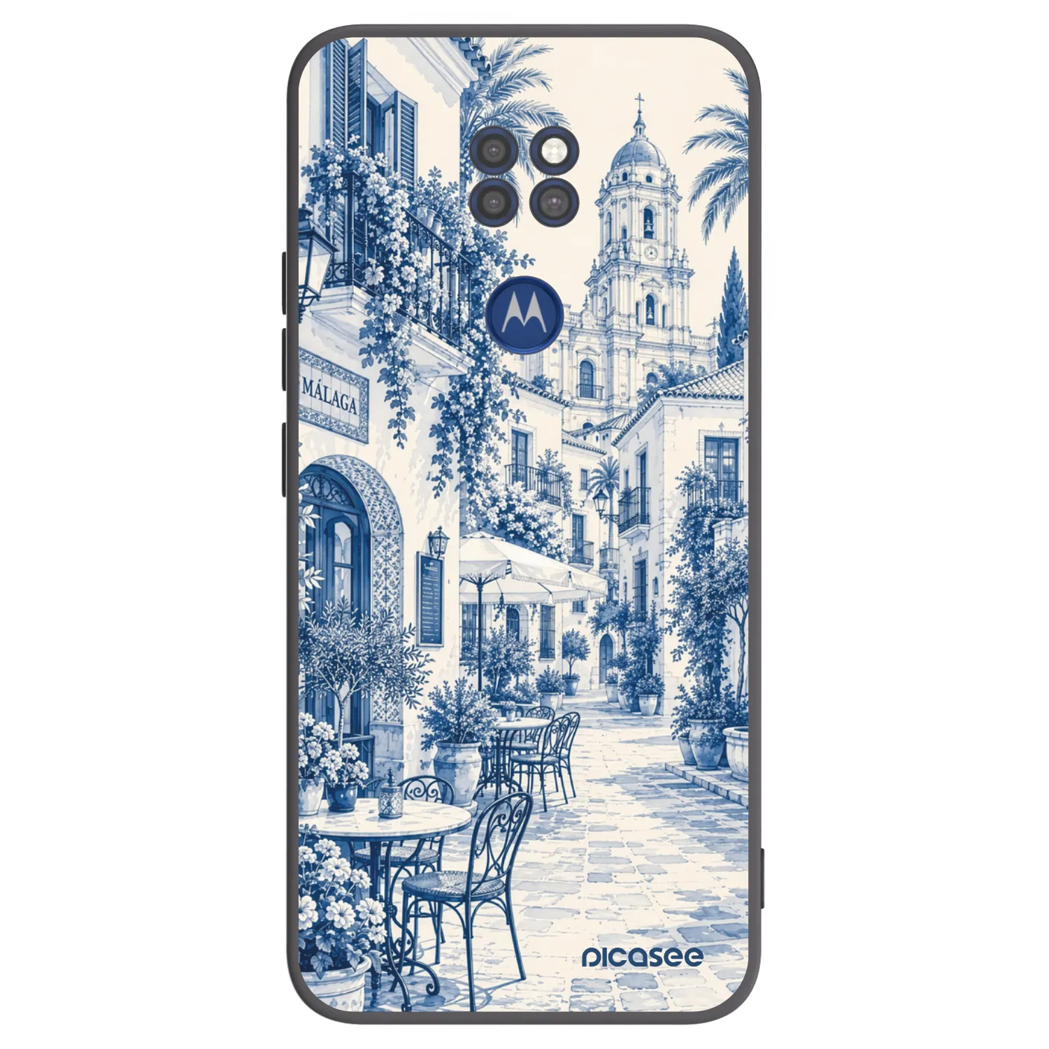 Picasee crna silikonska maskica za Motorola Moto G9 Play - Calle Azul