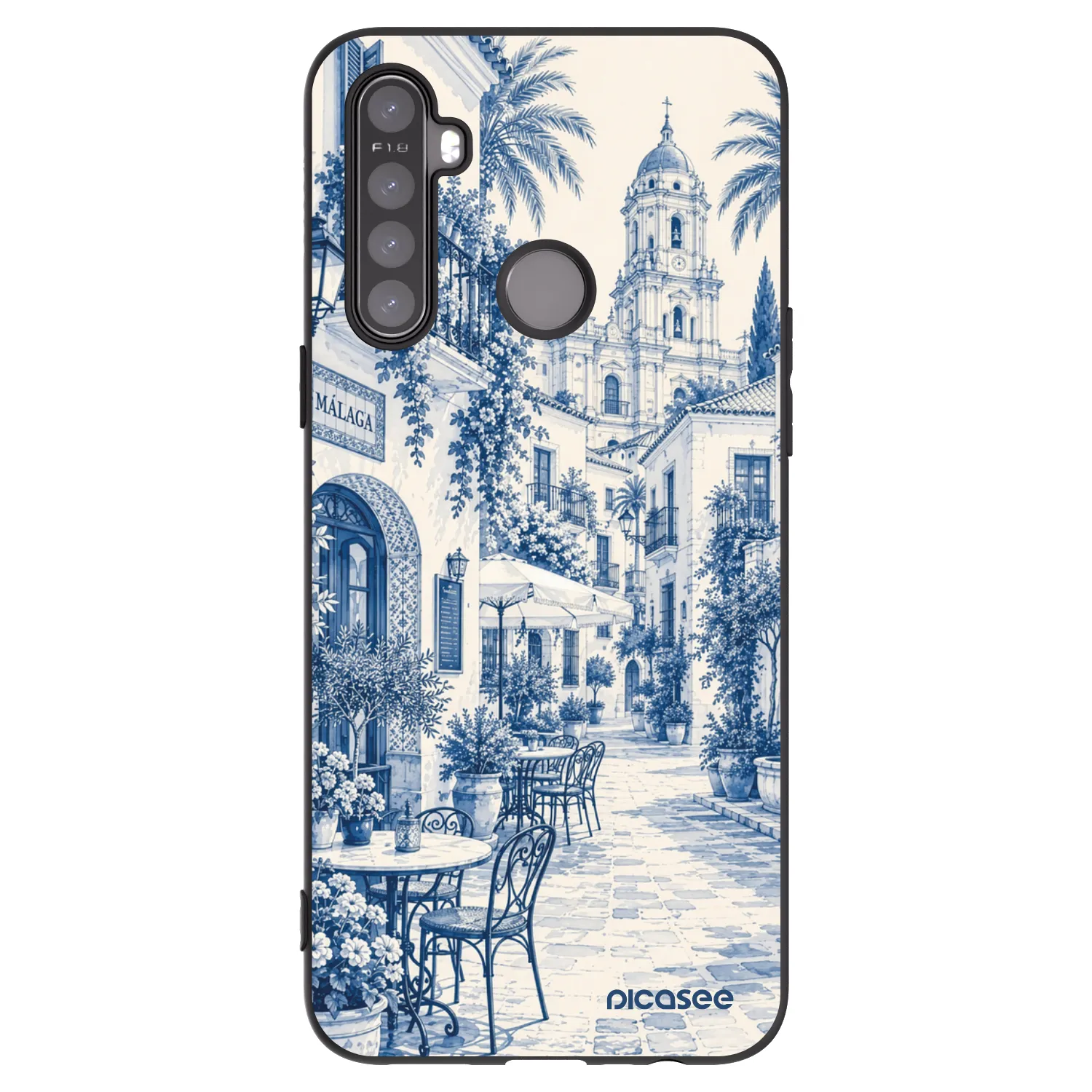 Picasee crna silikonska maskica za Realme 5 - Calle Azul