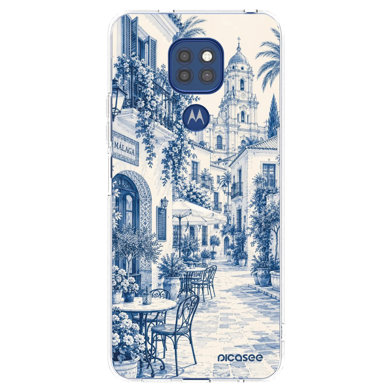 Picasee silikonska prozirna maskica za Motorola Moto G9 Play - Calle Azul