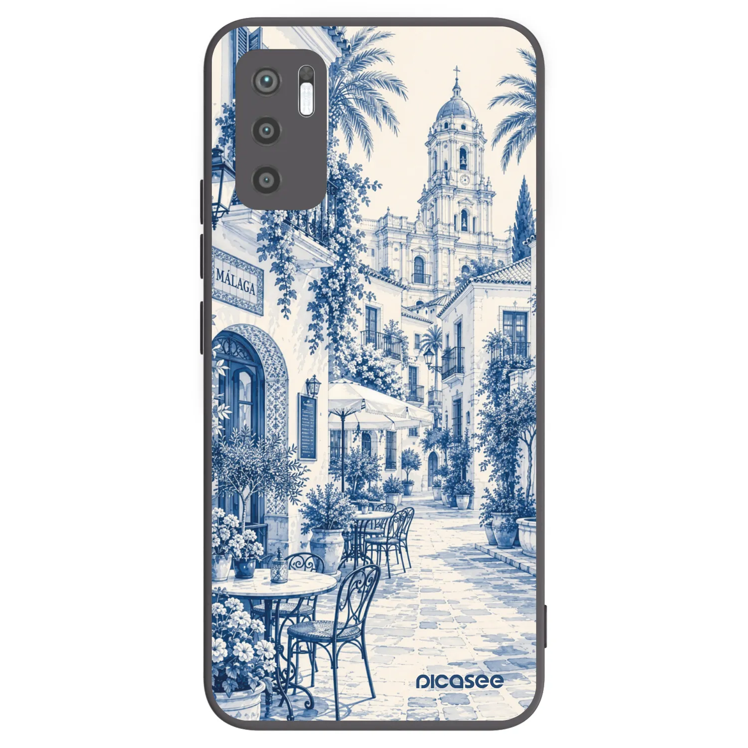 Picasee crna silikonska maskica za Xiaomi Redmi Note 10 5G - Calle Azul