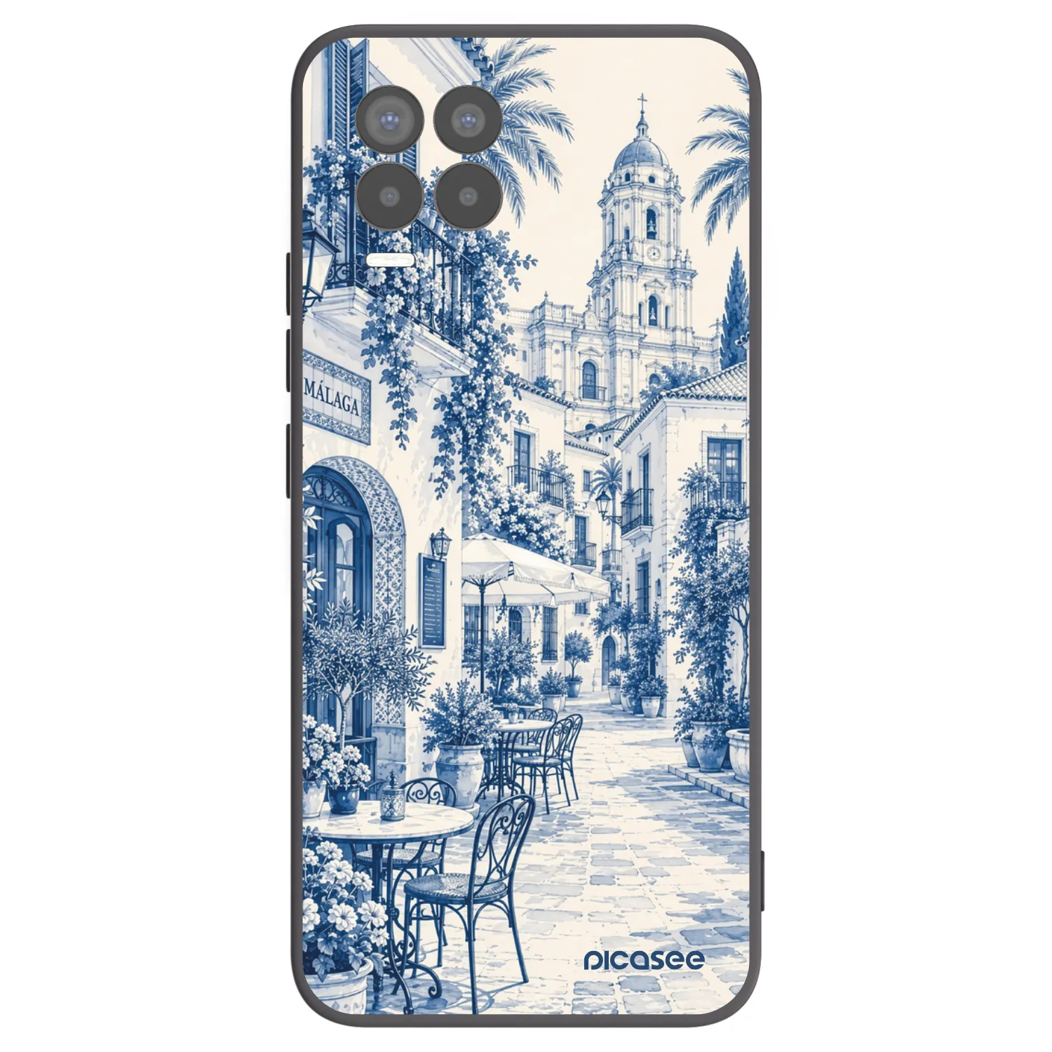 Picasee crna silikonska maskica za Realme 8 4G - Calle Azul