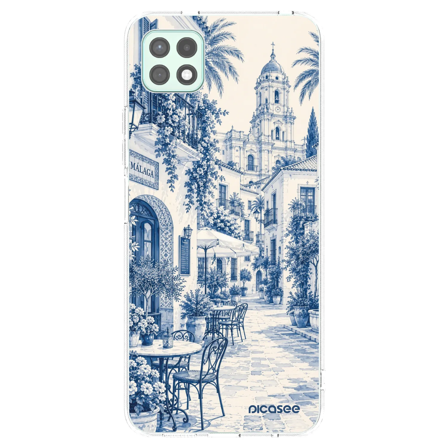 Picasee silikonska prozirna maskica za Samsung Galaxy A22 A226B 5G - Calle Azul