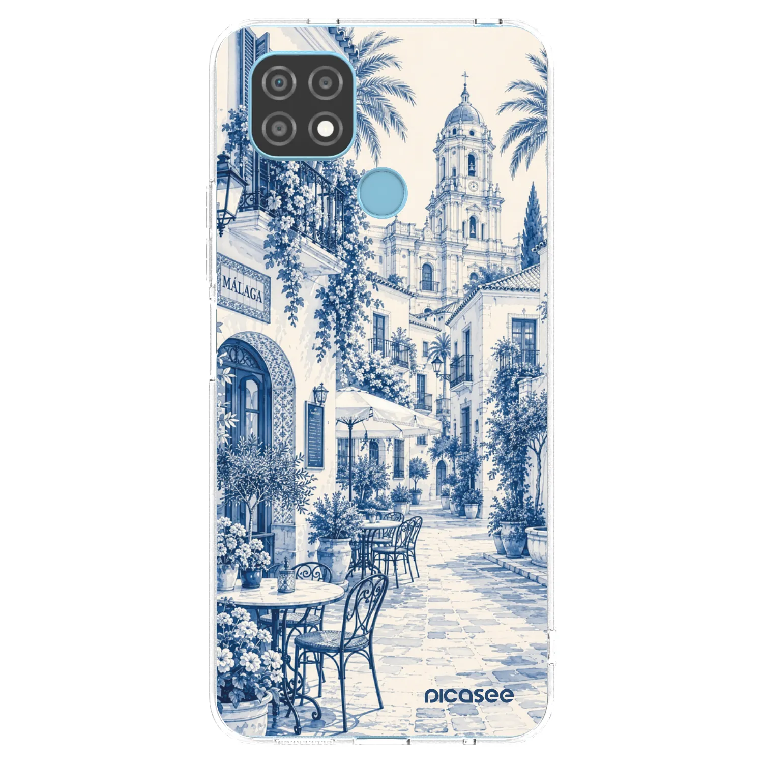 Picasee silikonska prozirna maskica za Realme C21 - Calle Azul
