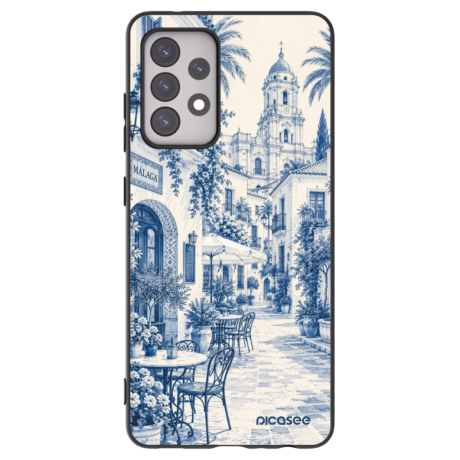 Picasee crna silikonska maskica za Samsung Galaxy A52s 5G A528B - Calle Azul