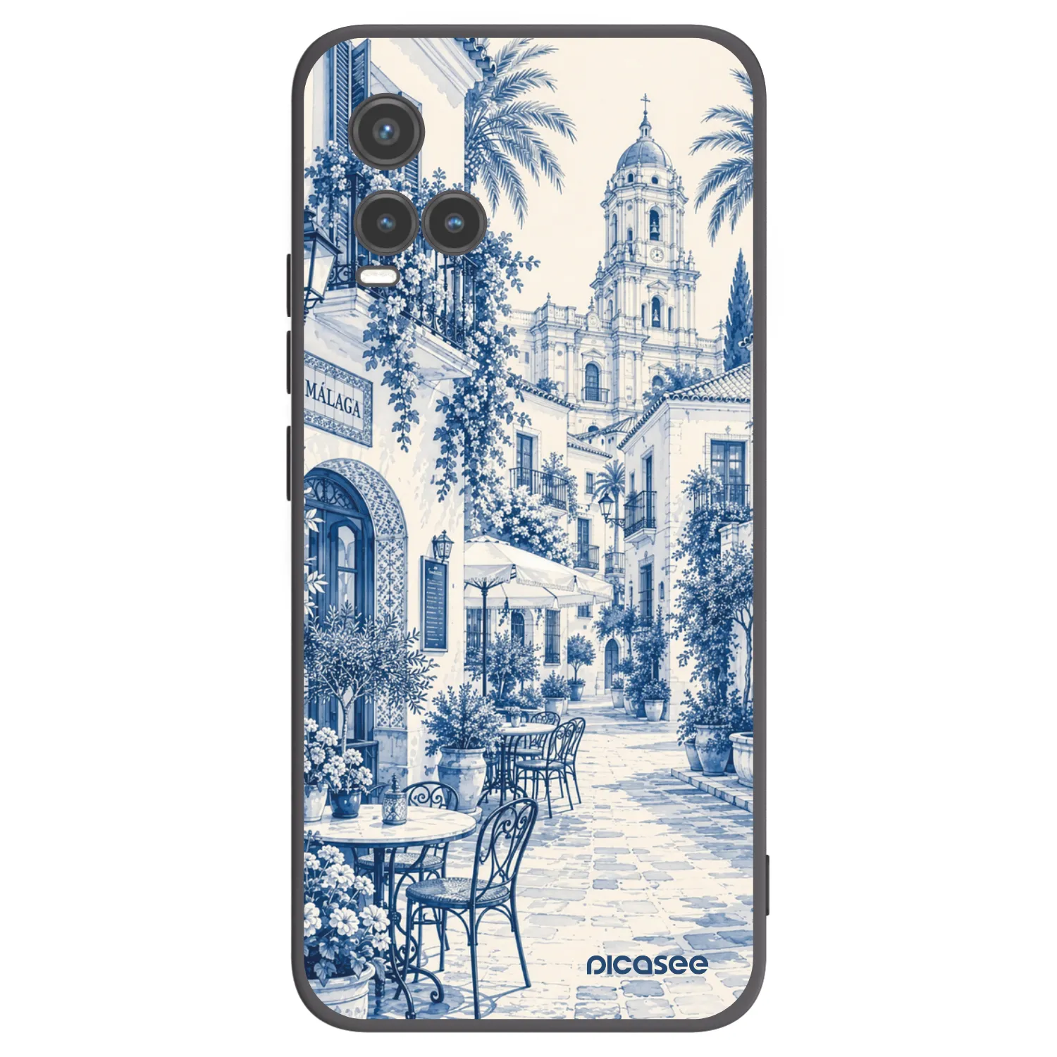 Picasee crna silikonska maskica za Vivo Y33s - Calle Azul