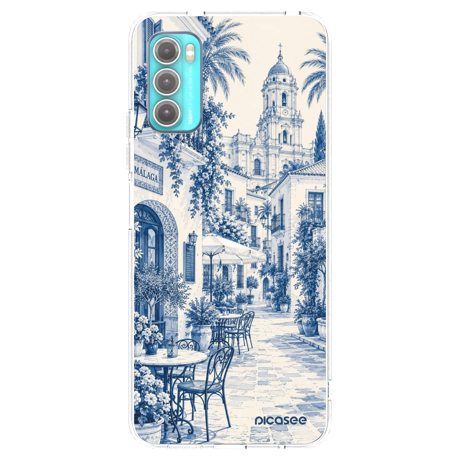 Picasee silikonska prozirna maskica za Motorola Moto G60 - Calle Azul