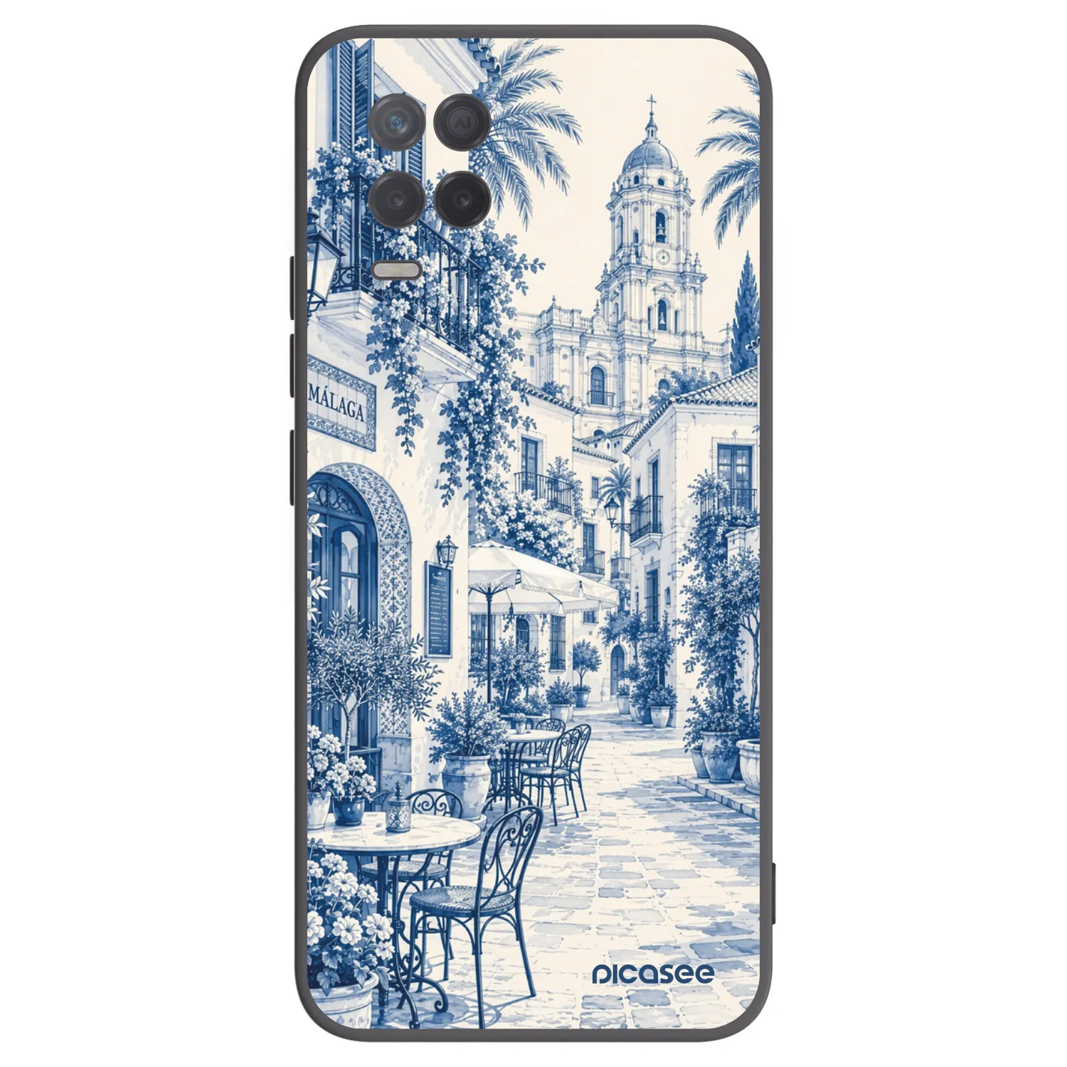 Picasee crna silikonska maskica za Realme 8 5G - Calle Azul
