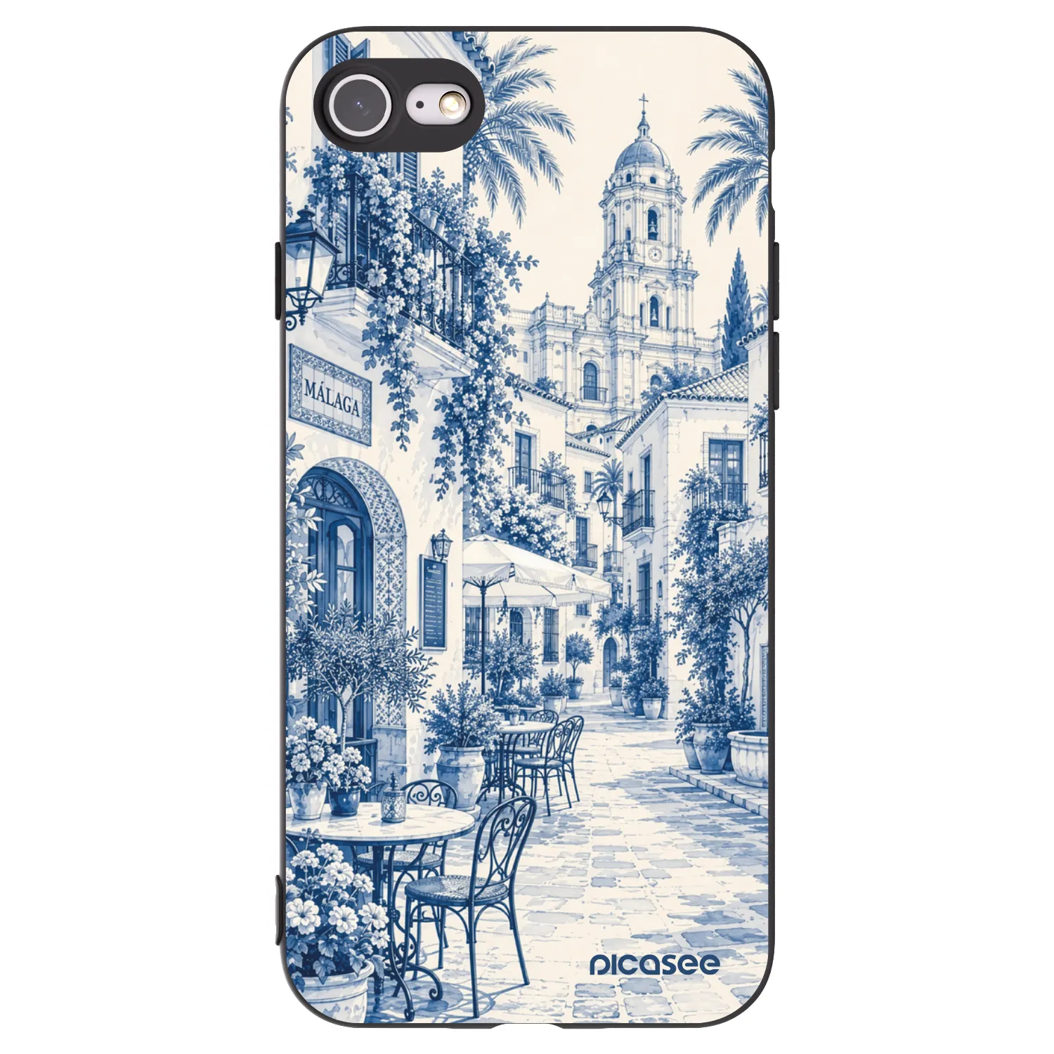 Picasee crna silikonska maskica za Apple iPhone SE 2022 - Calle Azul
