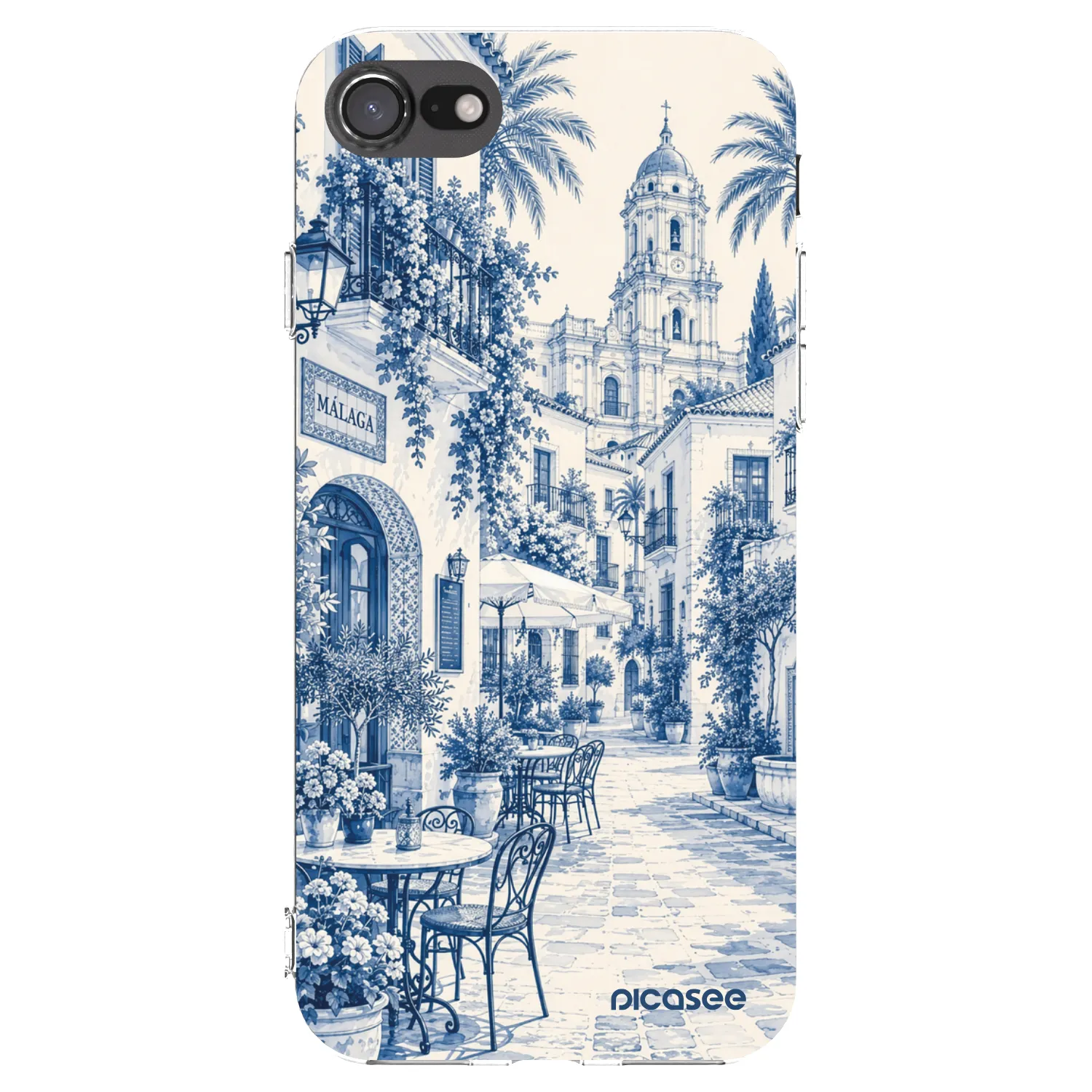 Picasee silikonska prozirna maskica za Apple iPhone SE 2022 - Calle Azul