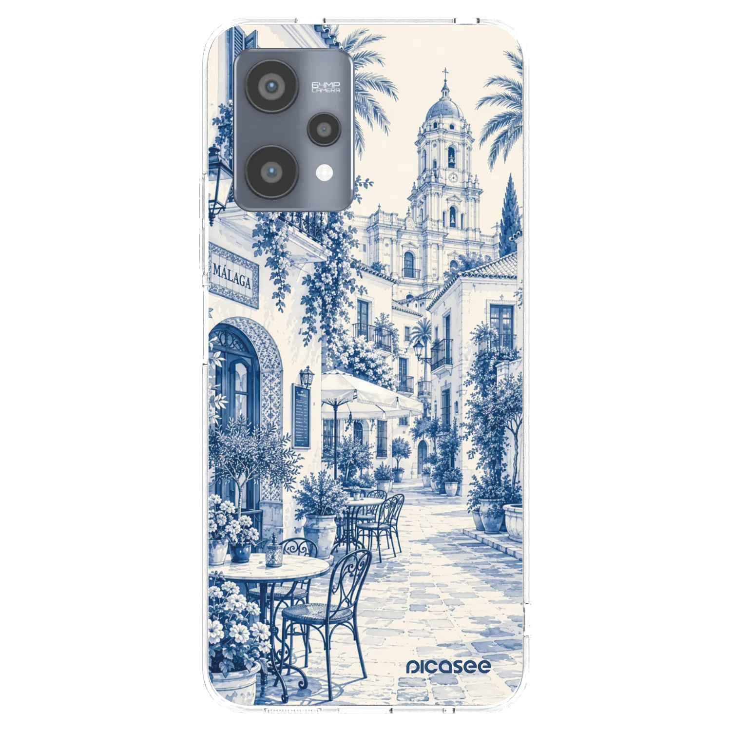 Picasee silikonska prozirna maskica za Realme 9 Pro 5G - Calle Azul