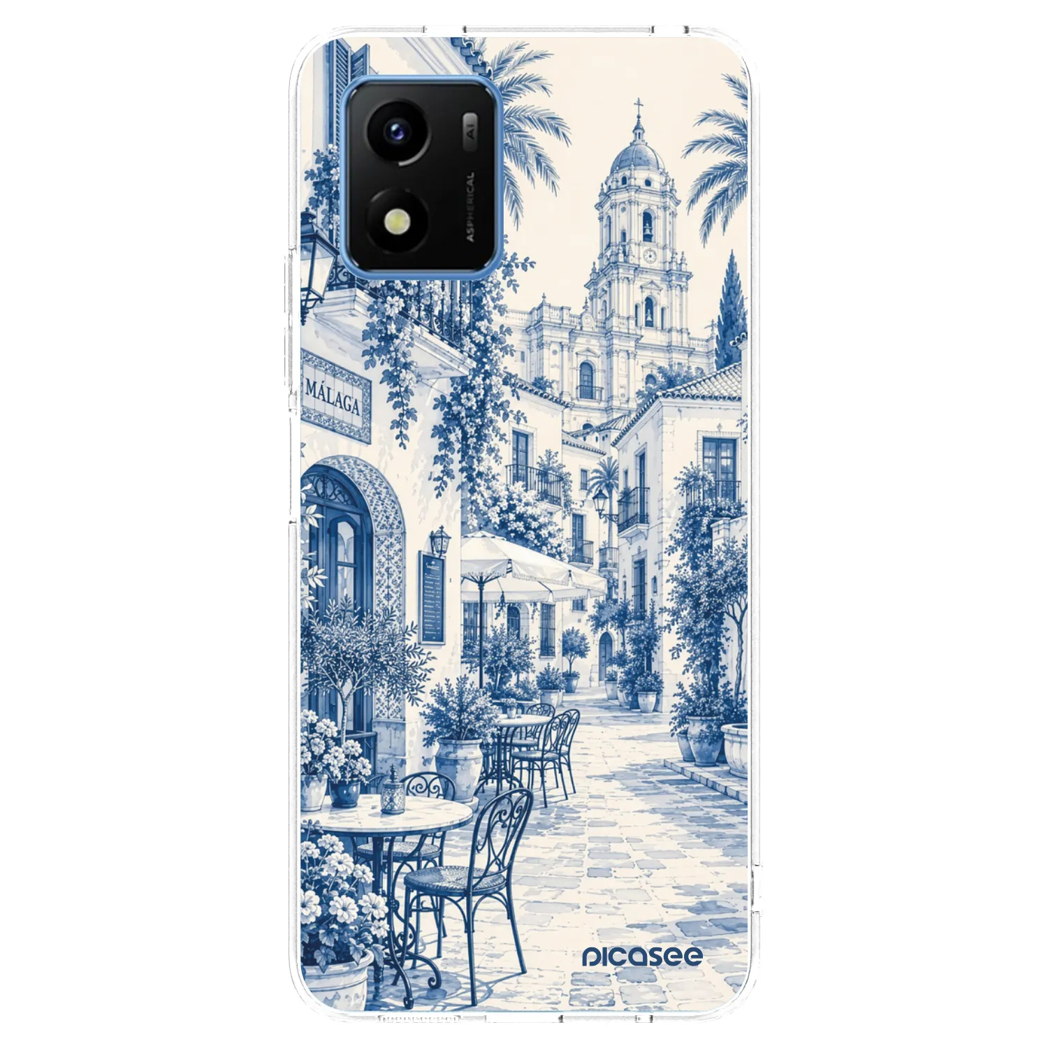 Picasee silikonska prozirna maskica za Vivo Y01 - Calle Azul