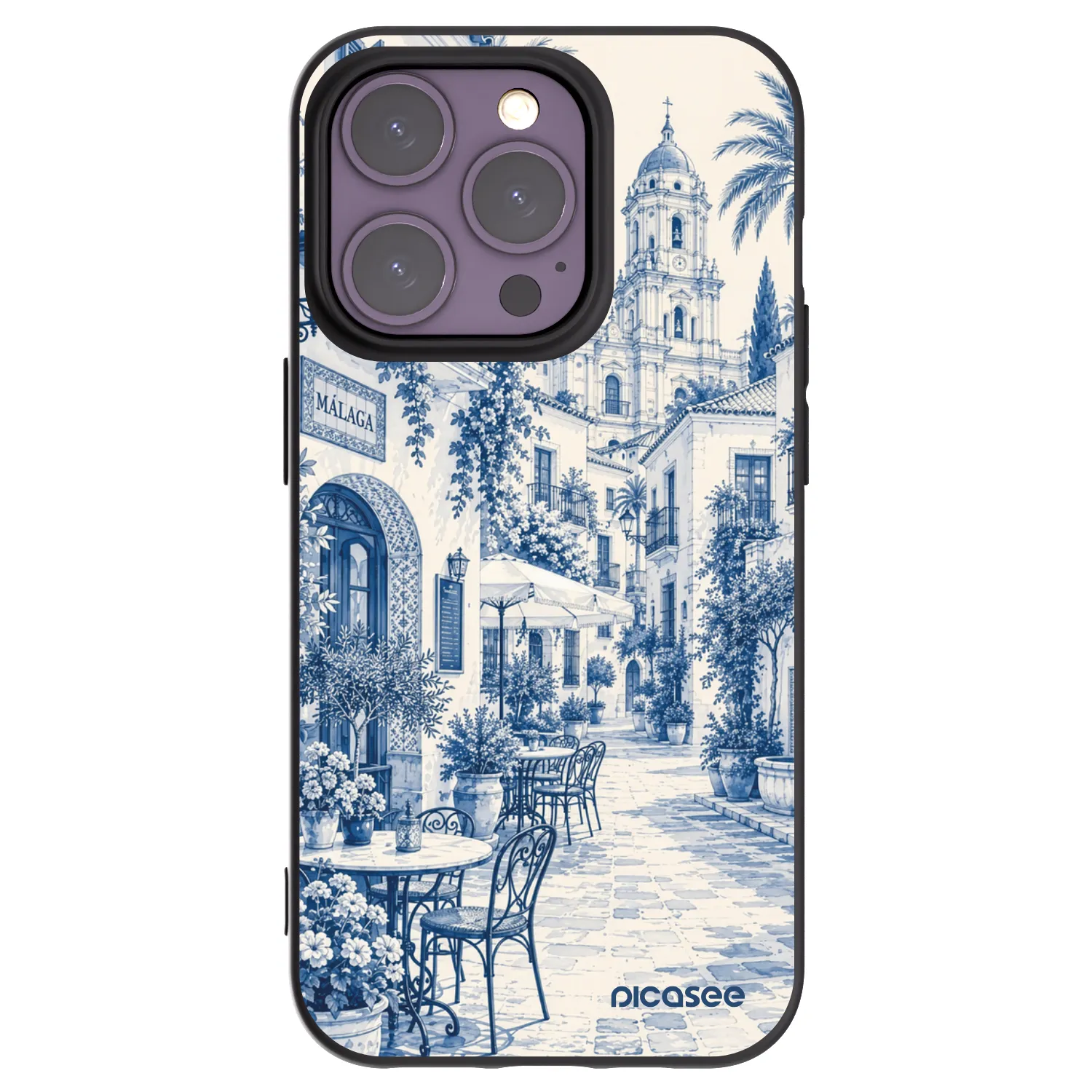 Picasee crna silikonska maskica za Apple iPhone 14 Pro - Calle Azul