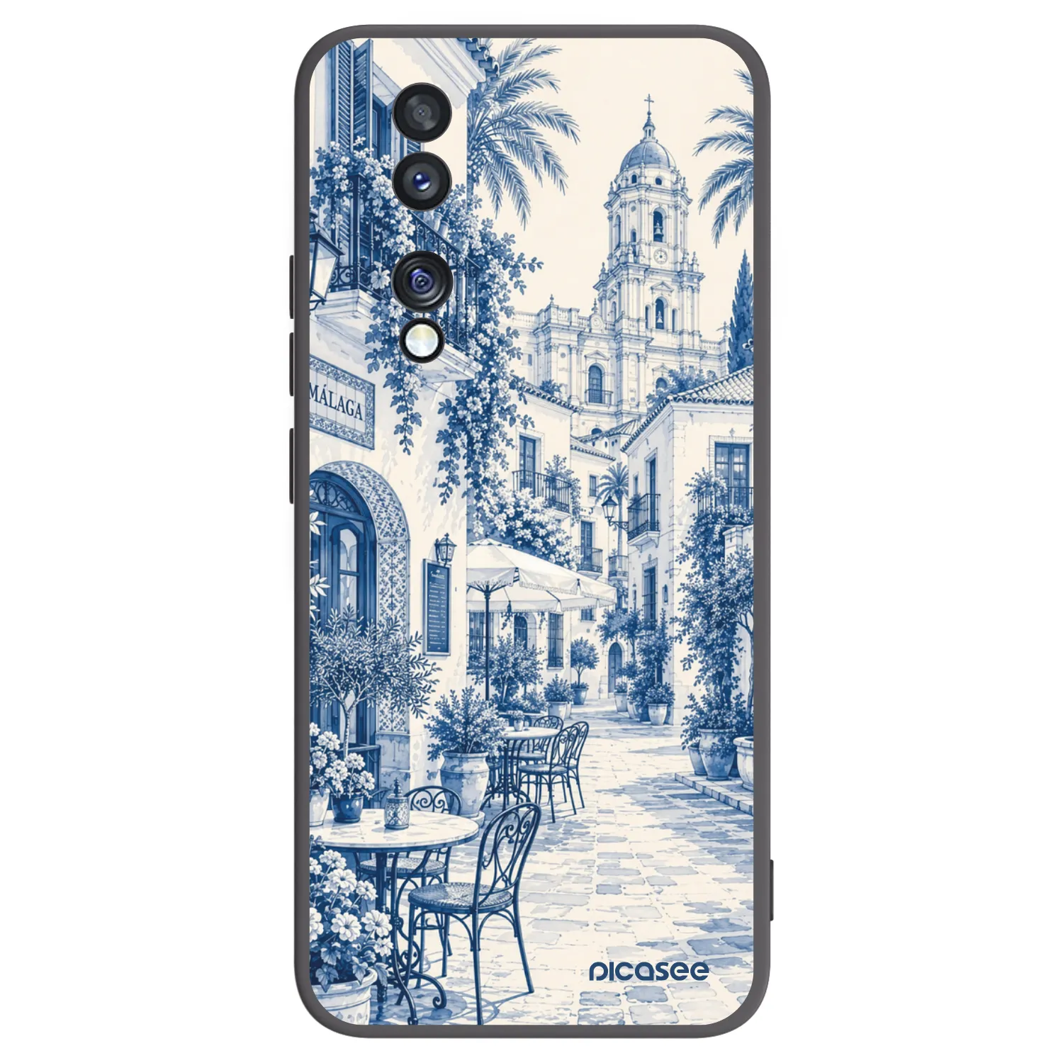 Picasee crna silikonska maskica za Honor 70 - Calle Azul