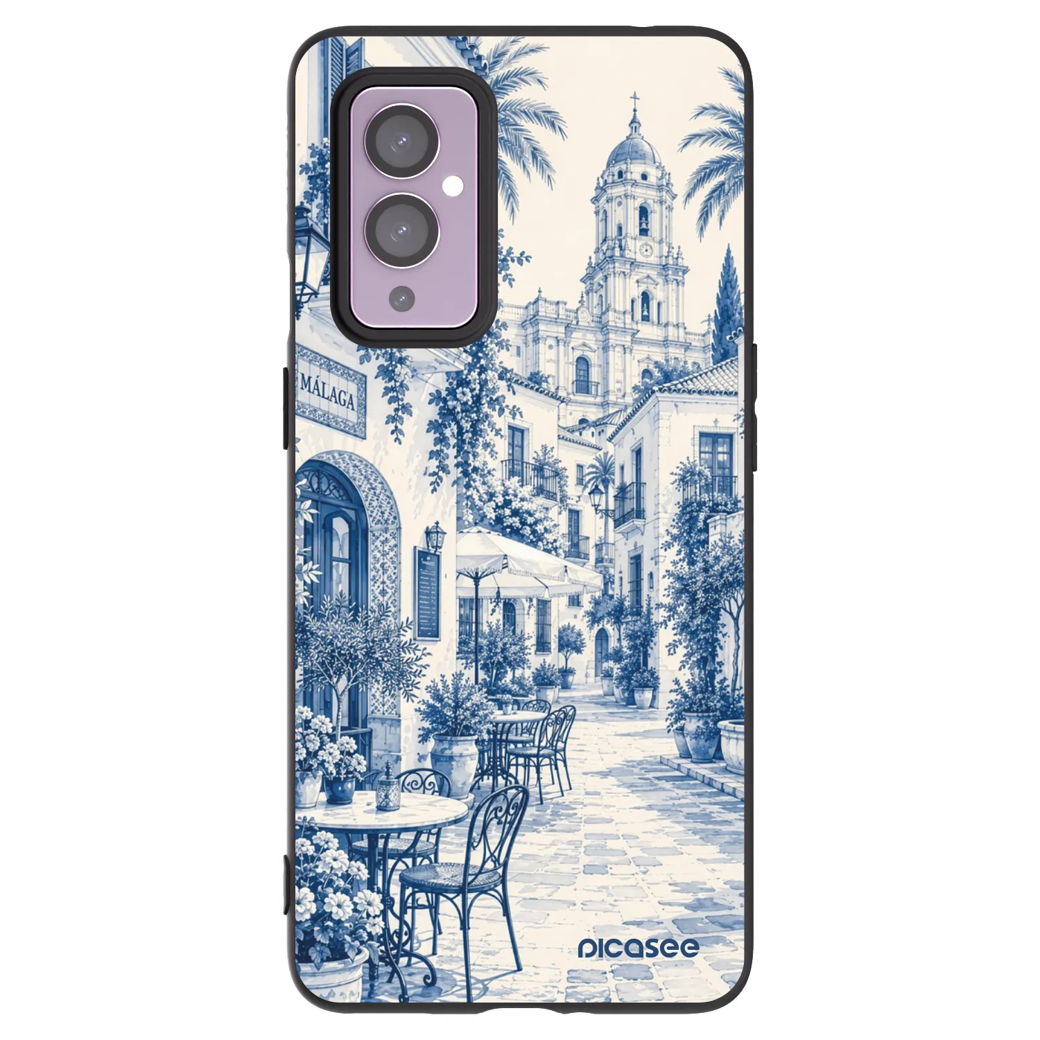 Picasee crna silikonska maskica za OnePlus 9 - Calle Azul