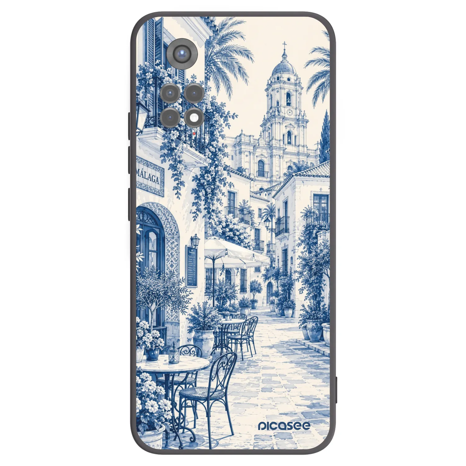 Picasee crna silikonska maskica za Xiaomi Redmi Note 11S 5G - Calle Azul