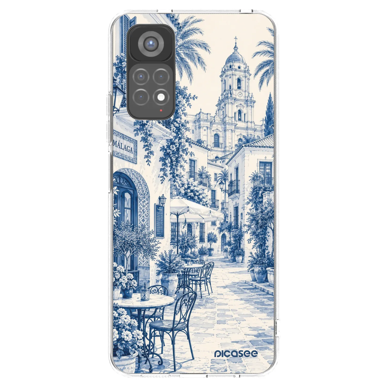 Picasee silikonska prozirna maskica za Xiaomi Redmi Note 11S 5G - Calle Azul
