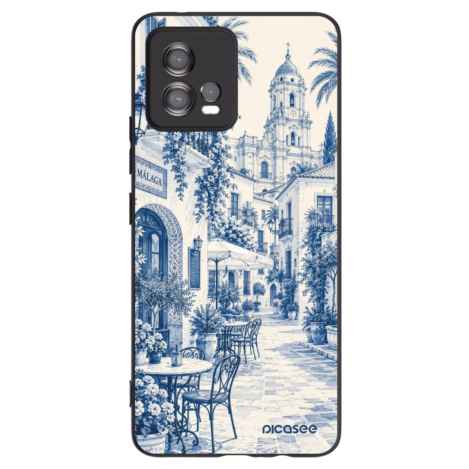 Picasee crna silikonska maskica za Motorola Moto G72 - Calle Azul