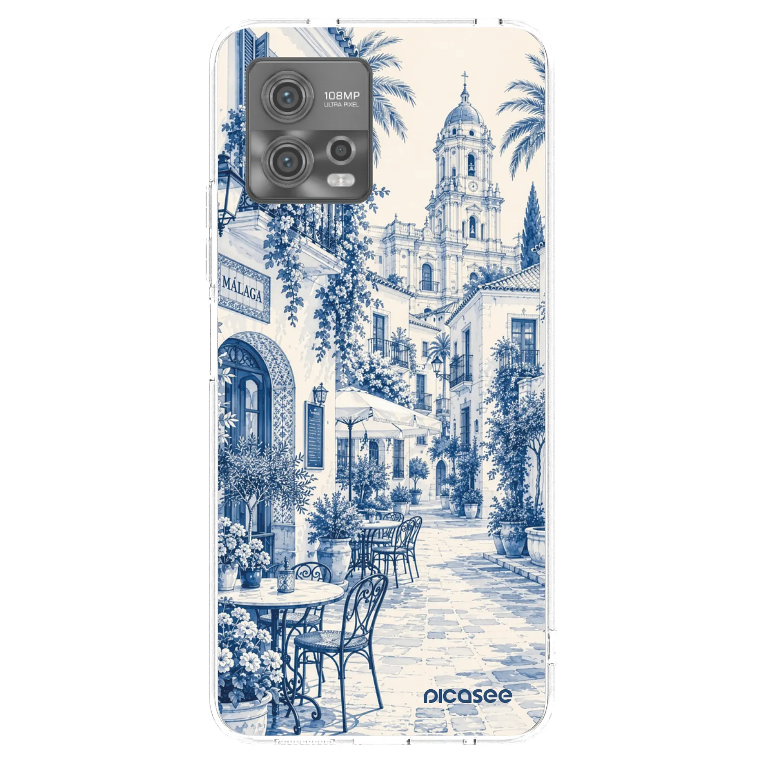 Picasee silikonska prozirna maskica za Motorola Moto G72 - Calle Azul