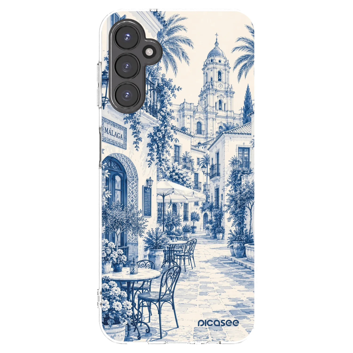 Picasee silikonska prozirna maskica za Samsung Galaxy A14 4G A145R - Calle Azul