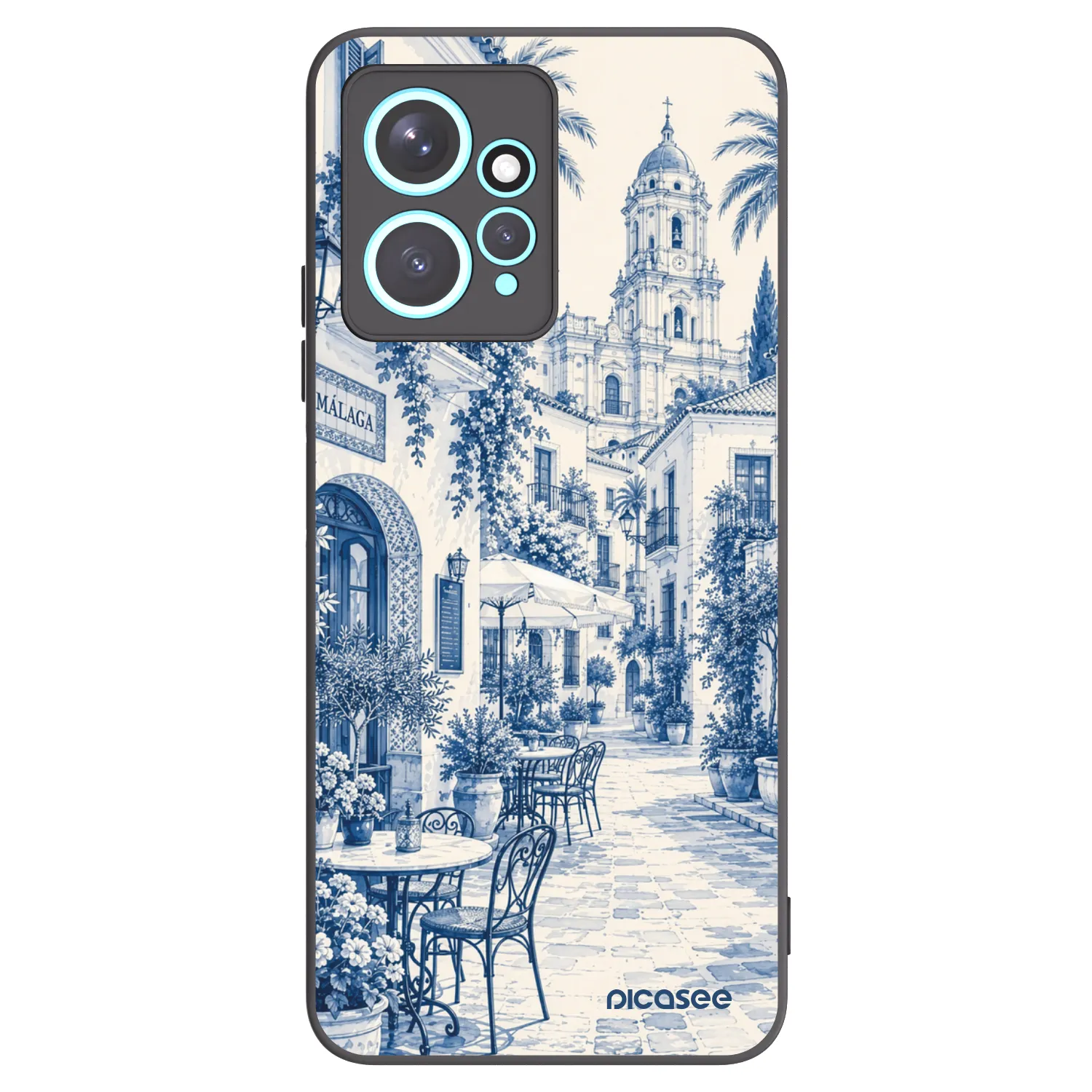 Picasee crna silikonska maskica za Xiaomi Redmi Note 12 4G - Calle Azul