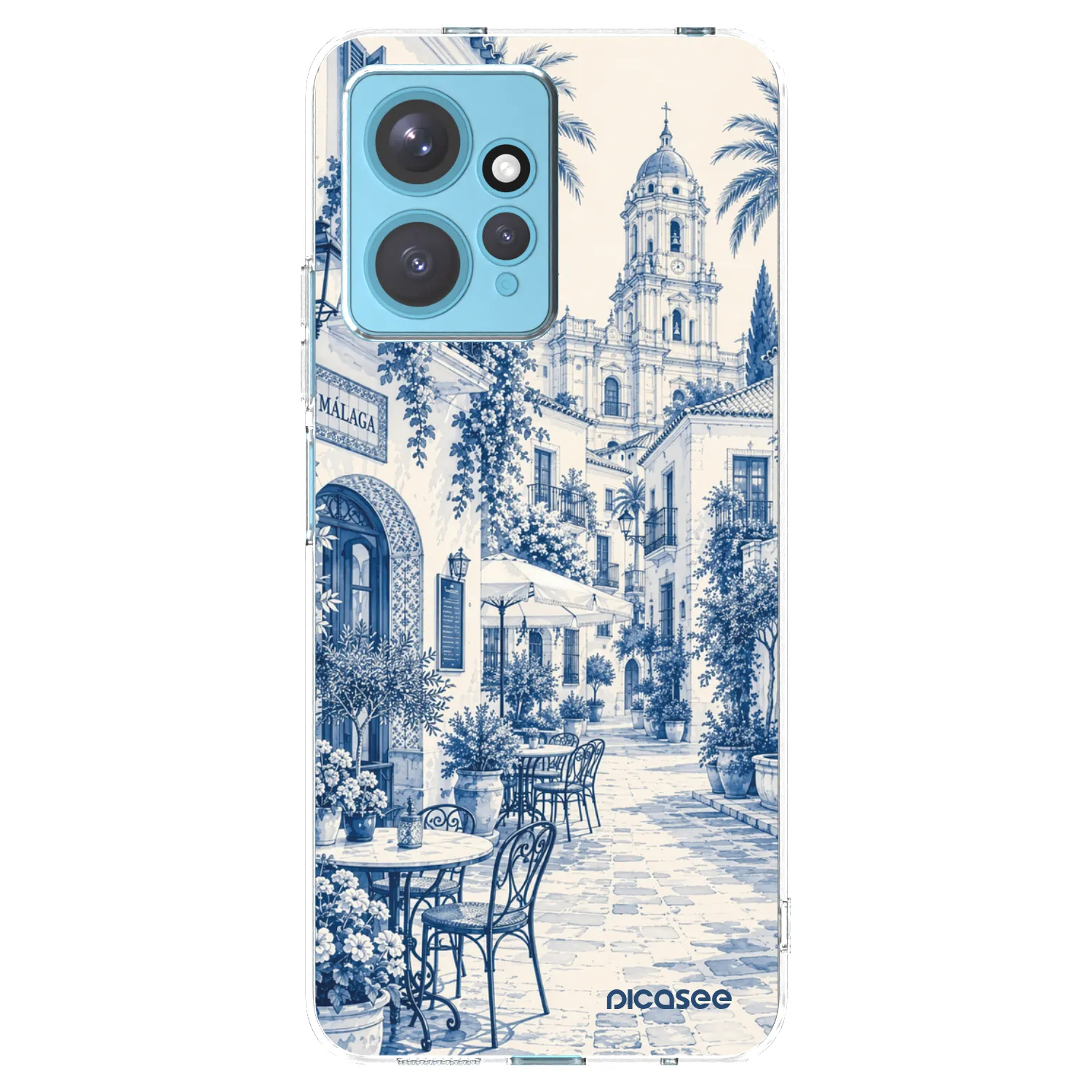 Picasee silikonska prozirna maskica za Xiaomi Redmi Note 12 4G - Calle Azul