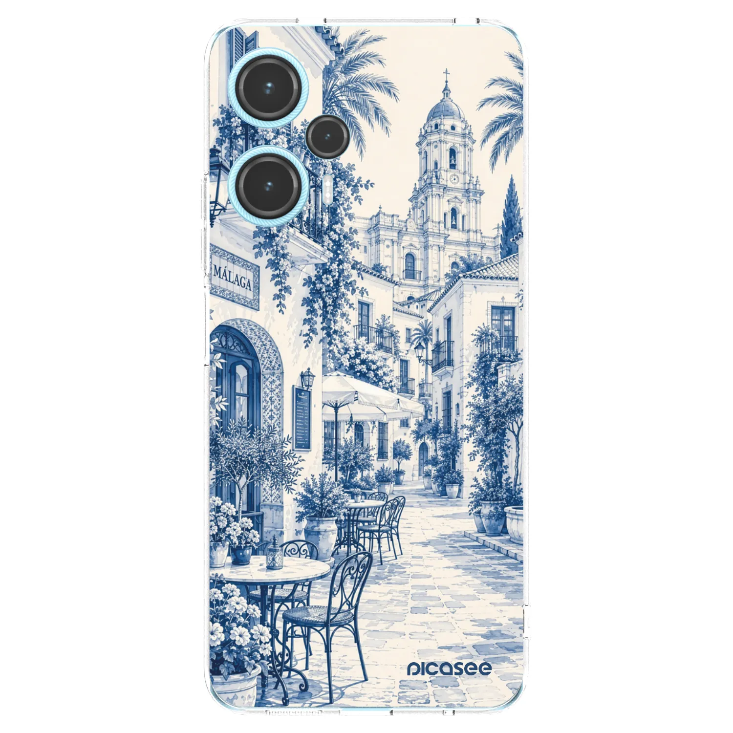Picasee silikonska prozirna maskica za Xiaomi Poco F5 - Calle Azul