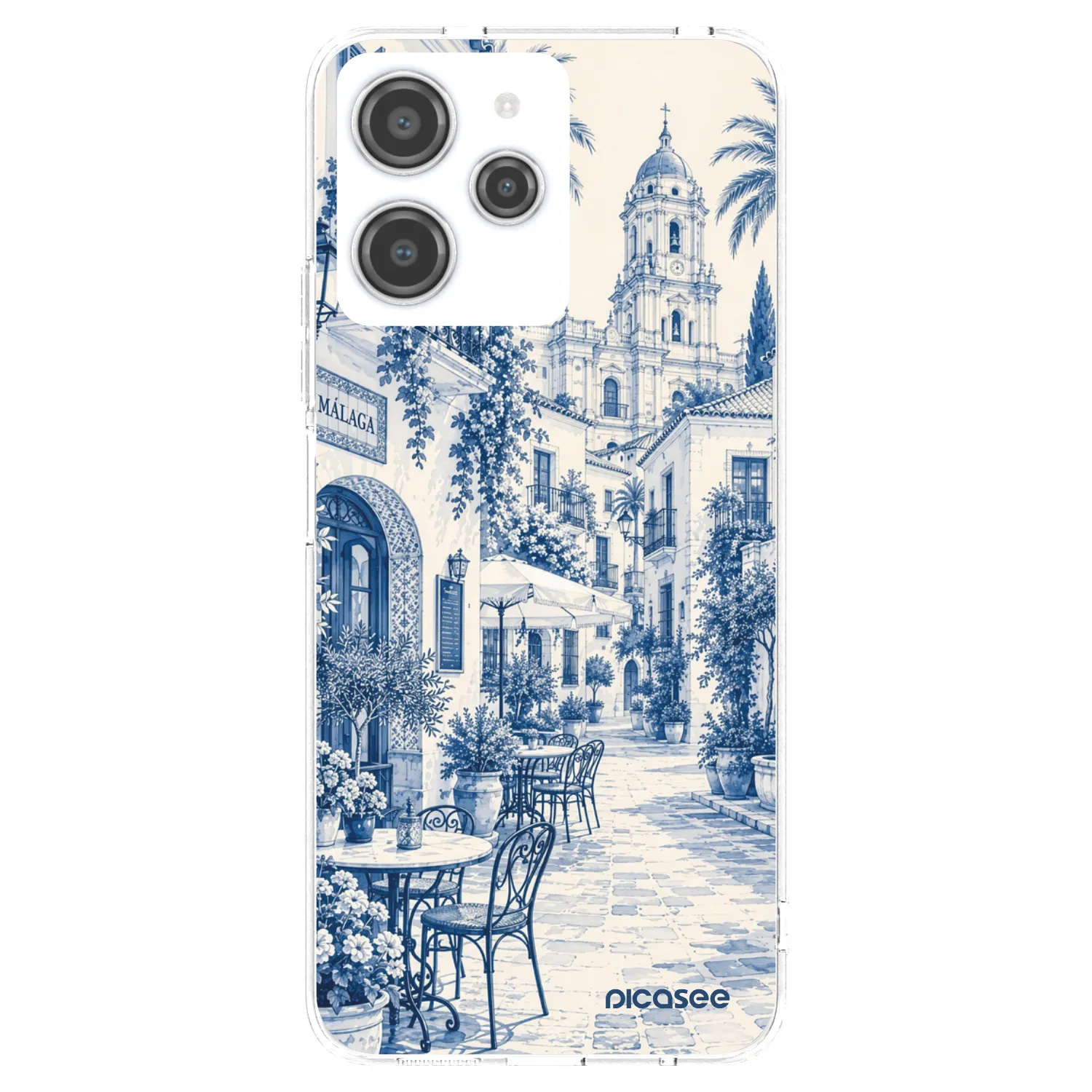 Picasee silikonska prozirna maskica za Xiaomi Redmi 12 4G - Calle Azul