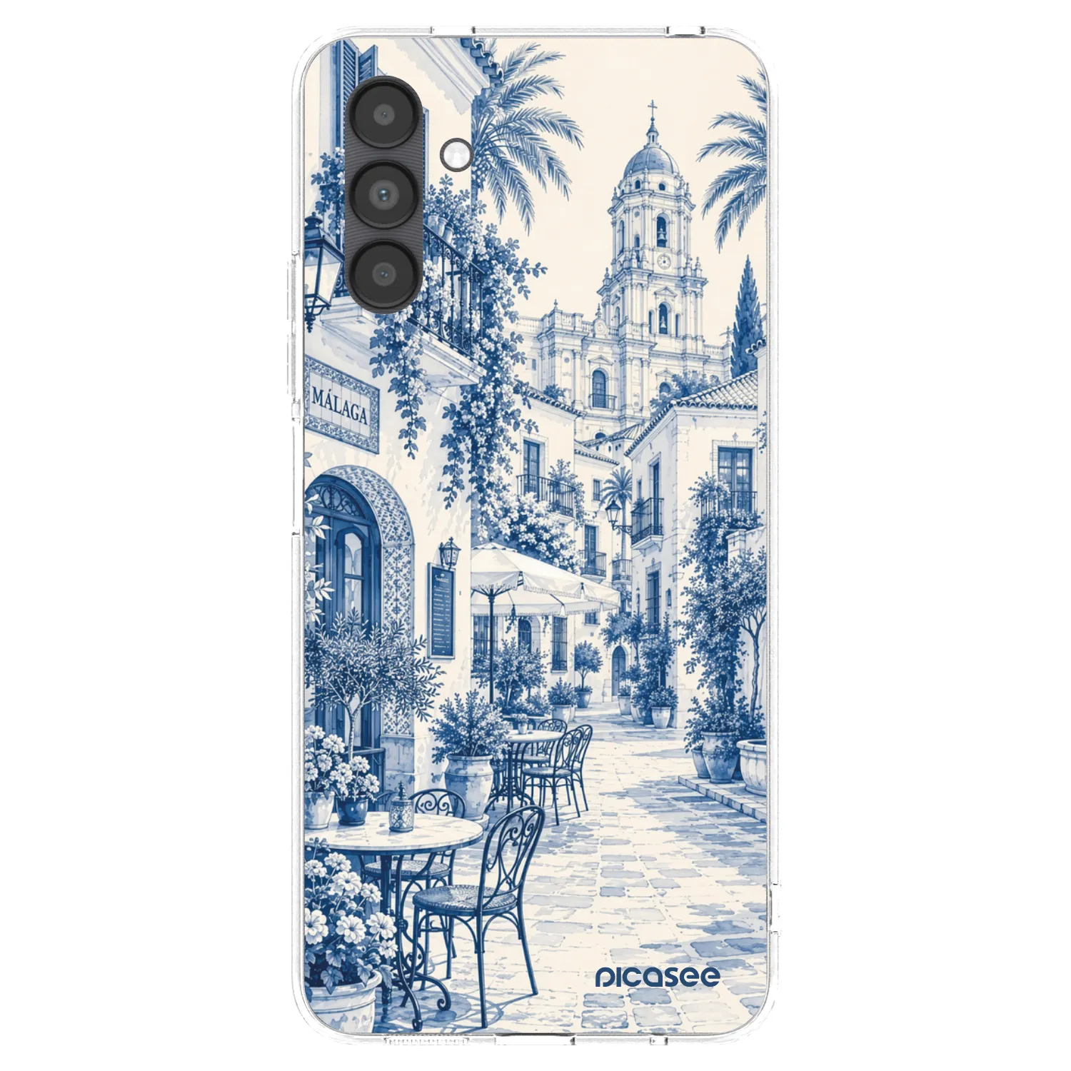 Picasee silikonska prozirna maskica za Samsung Galaxy A04s A047F - Calle Azul