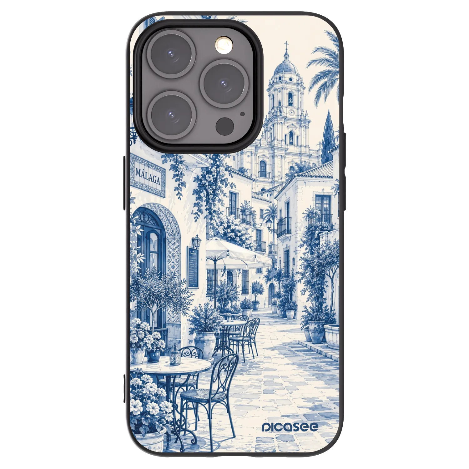 Picasee crna silikonska maskica za Apple iPhone 15 Pro - Calle Azul
