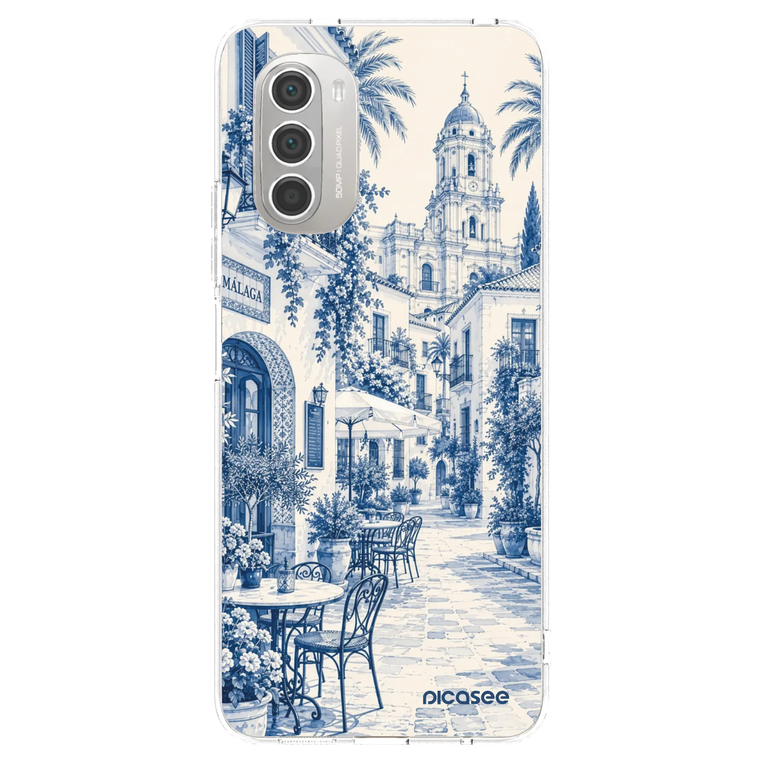 Picasee silikonska prozirna maskica za Motorola Moto G51 - Calle Azul