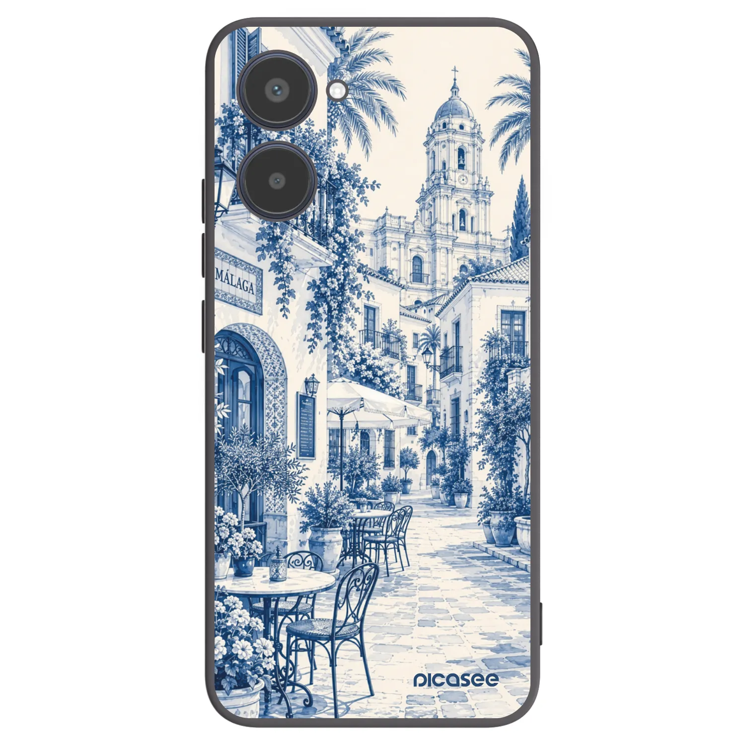 Picasee crna silikonska maskica za Realme 10 4G - Calle Azul