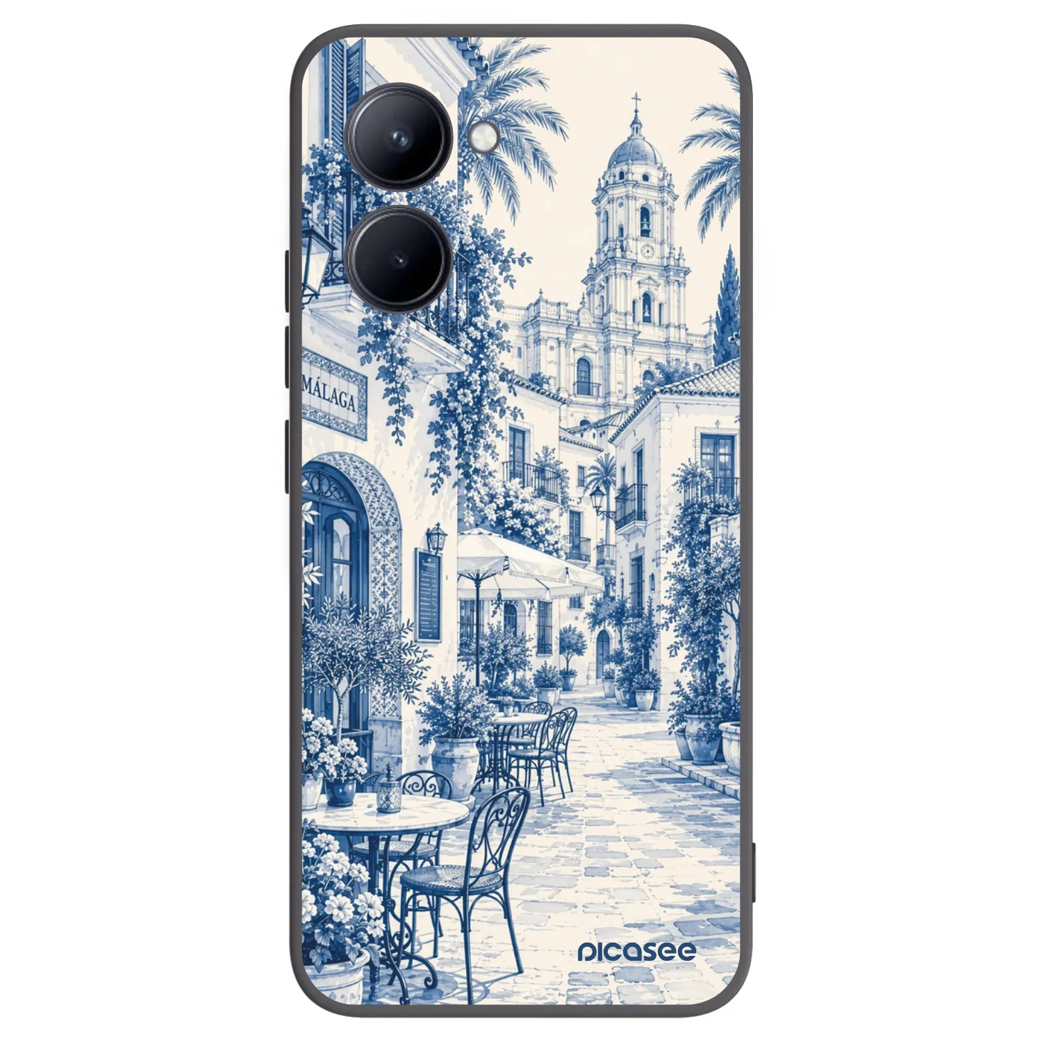 Picasee crna silikonska maskica za Realme C33 (2023) - Calle Azul
