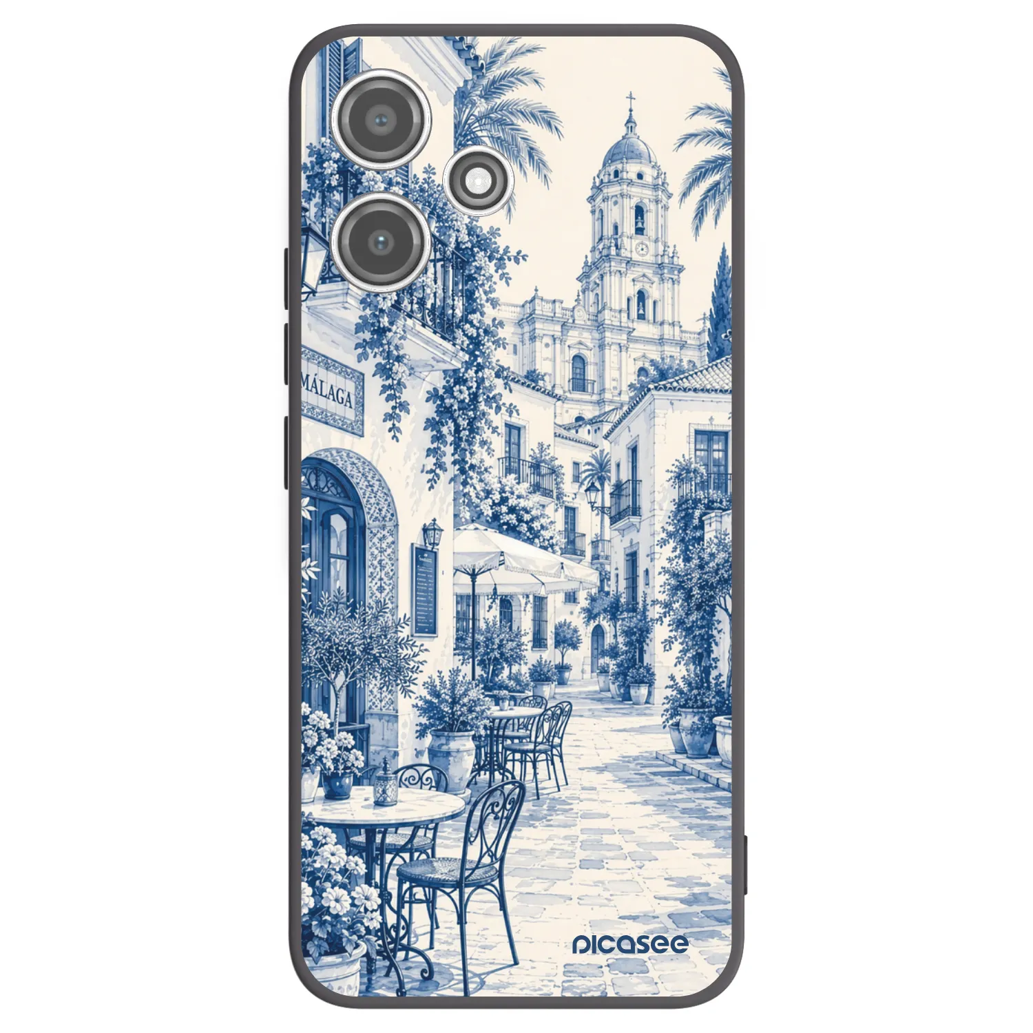 Picasee crna silikonska maskica za Xiaomi Redmi 12 5G - Calle Azul