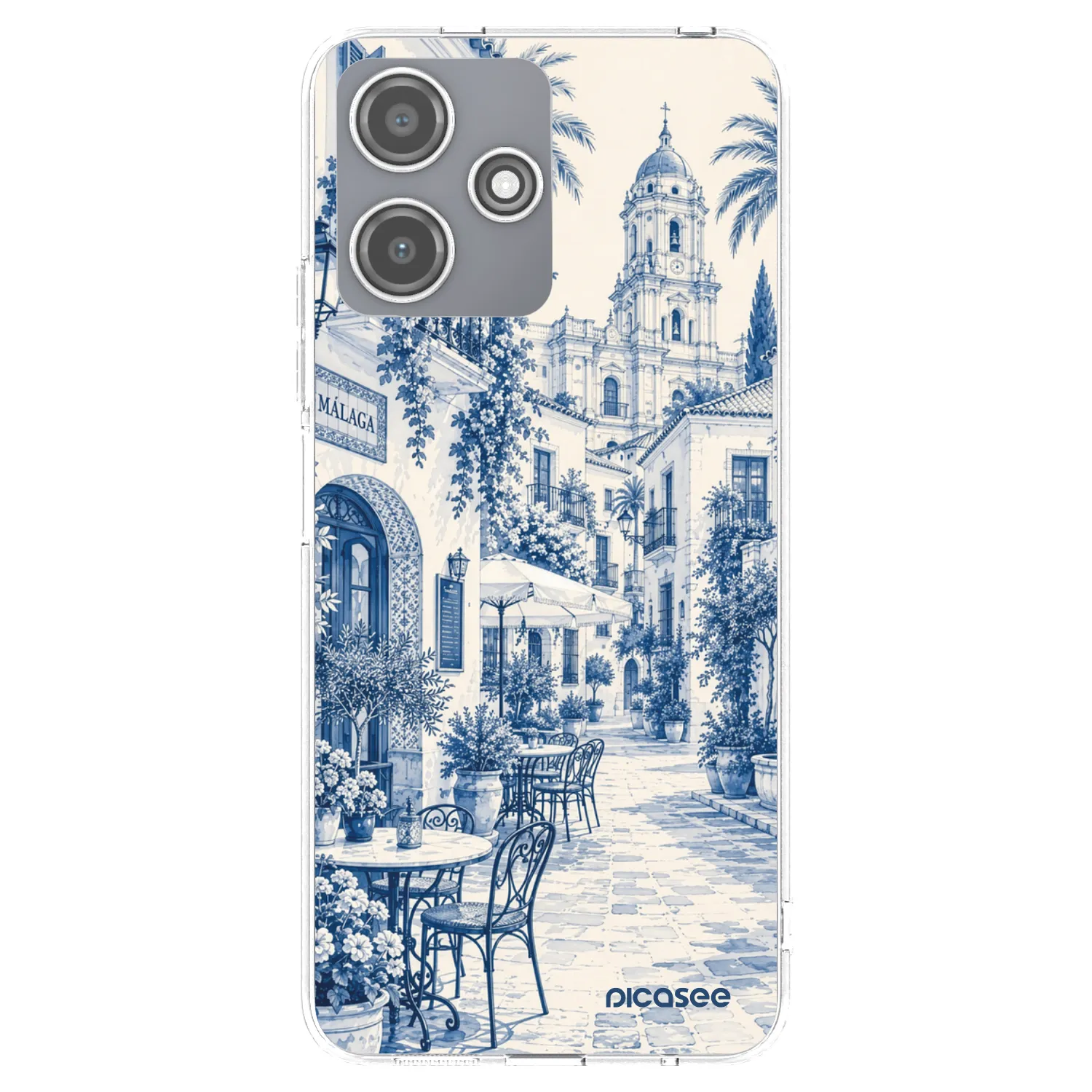 Picasee silikonska prozirna maskica za Xiaomi Redmi 12 5G - Calle Azul