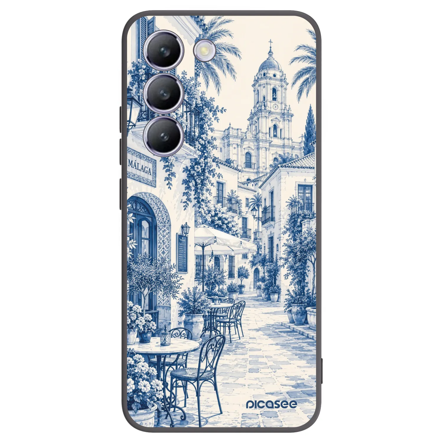 Picasee crna silikonska maskica za Vivo V40 SE 5G - Calle Azul