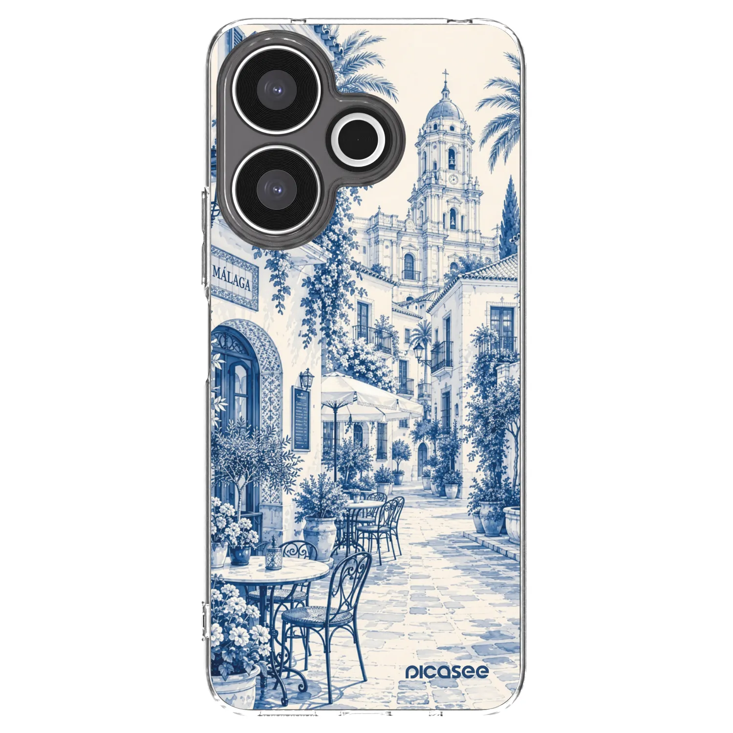 Picasee silikonska prozirna maskica za Xiaomi Redmi 13 4G - Calle Azul