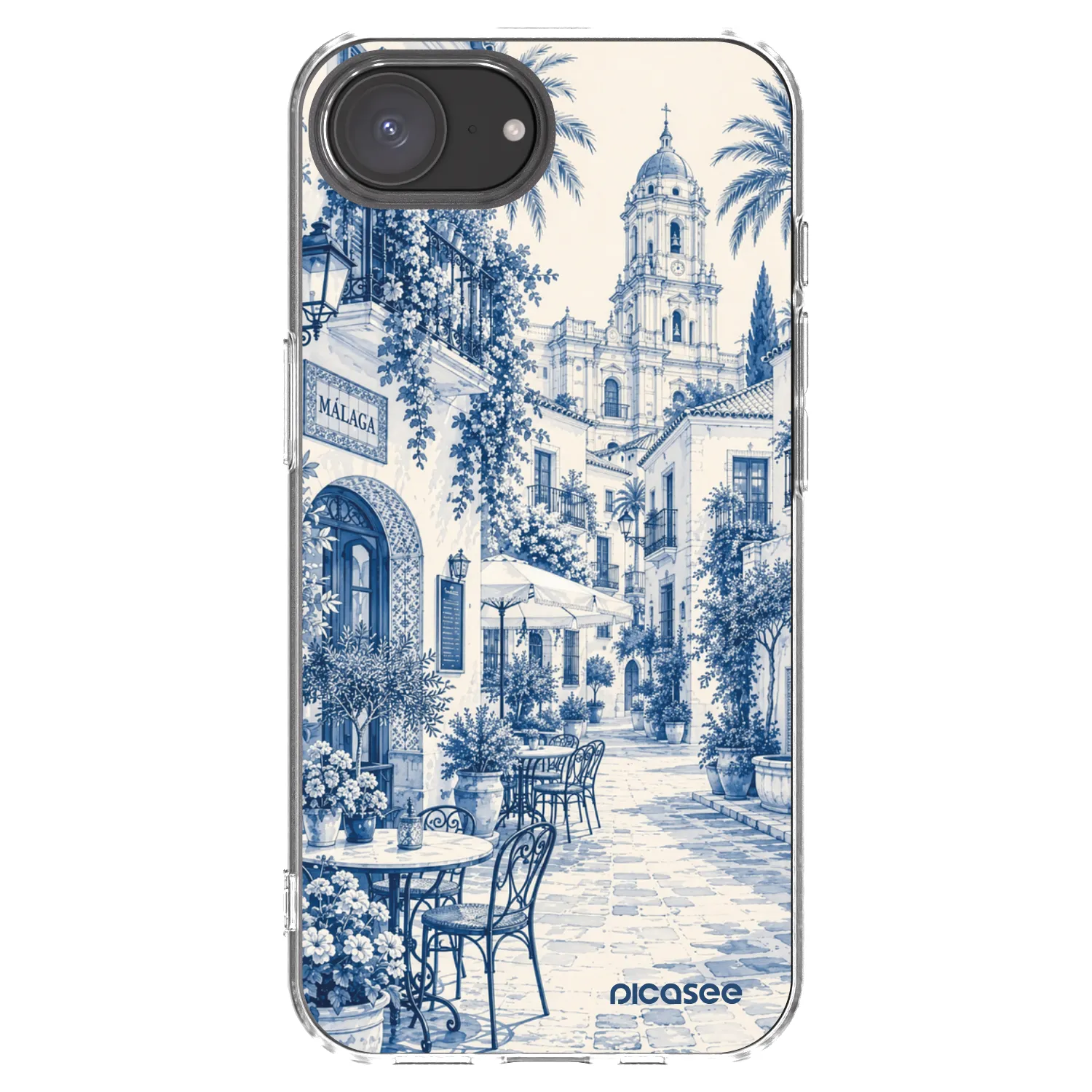 Picasee silikonska prozirna maskica za Apple iPhone 16e - Calle Azul