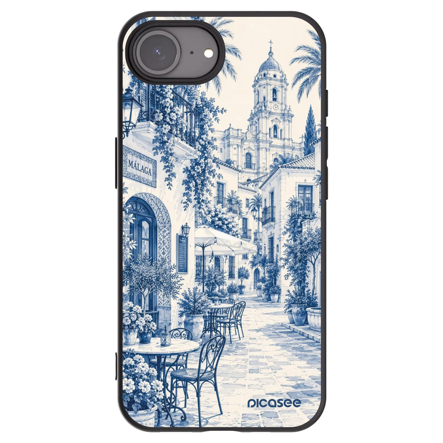 Picasee crna silikonska maskica za Apple iPhone 16e - Calle Azul