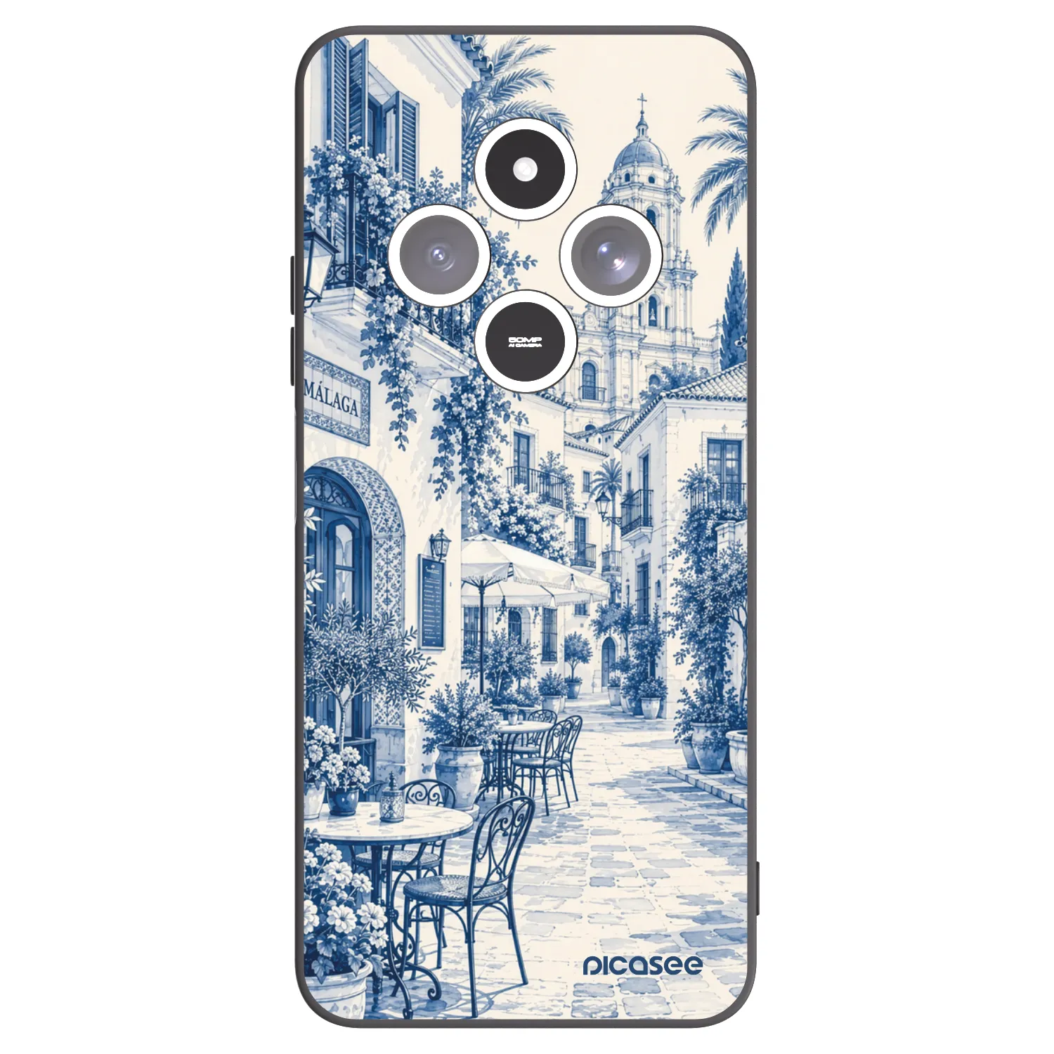 Picasee crna silikonska maskica za Xiaomi Redmi 14C - Calle Azul