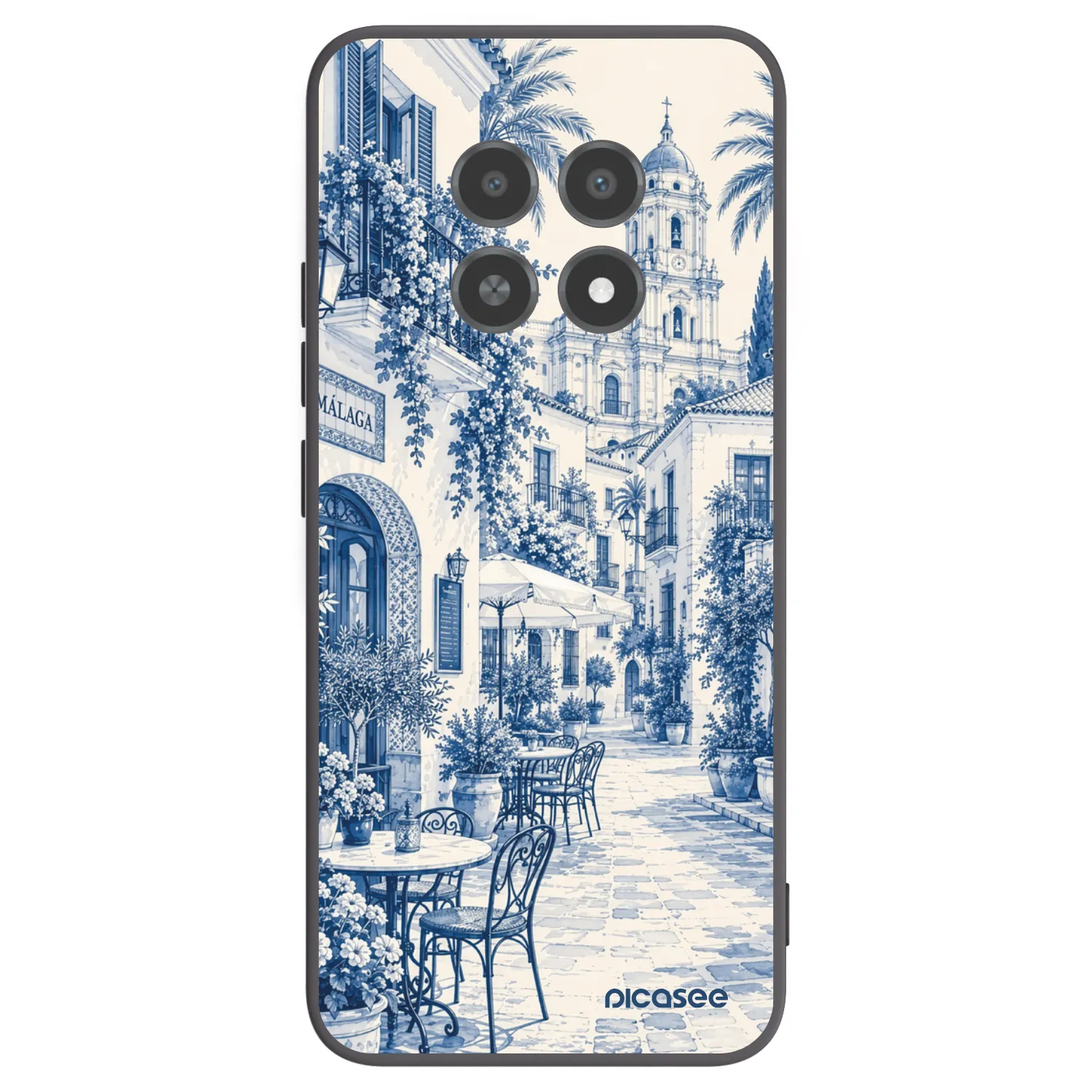 Picasee crna silikonska maskica za Realme 12X - Calle Azul