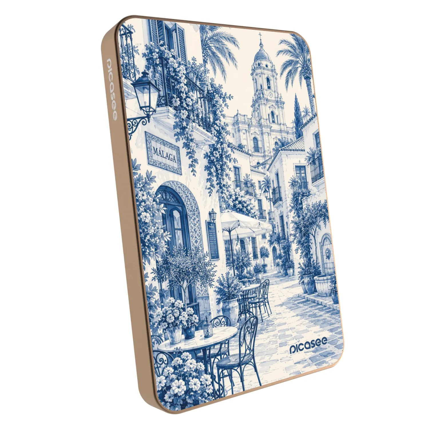 Picasee Prijenosni punjač s MagSafe 5 000 mAh Zlatni - Calle Azul