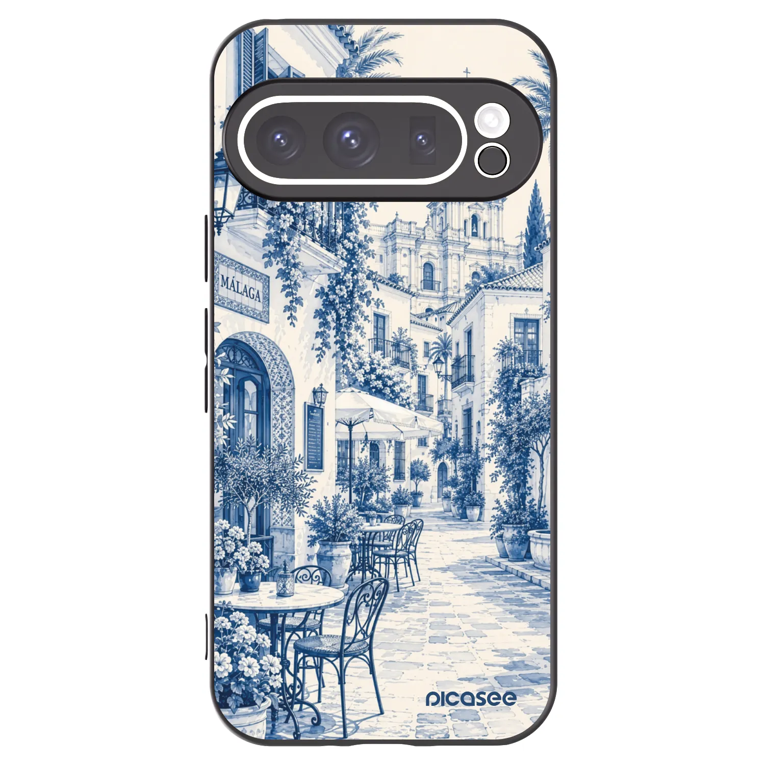 Picasee crna silikonska maskica za Google Pixel 9 Pro XL - Calle Azul