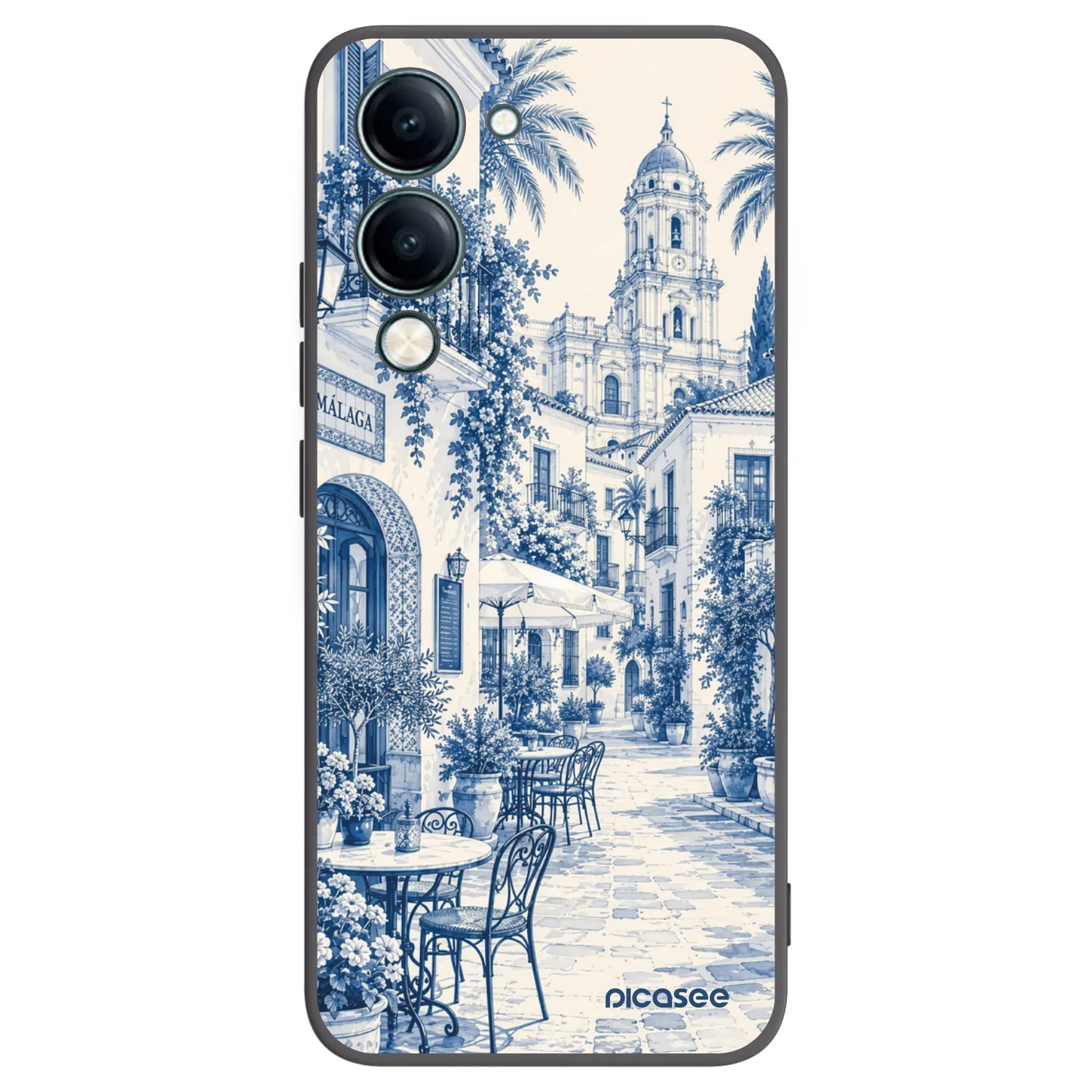 Picasee crna silikonska maskica za Vivo Y29s 5G - Calle Azul