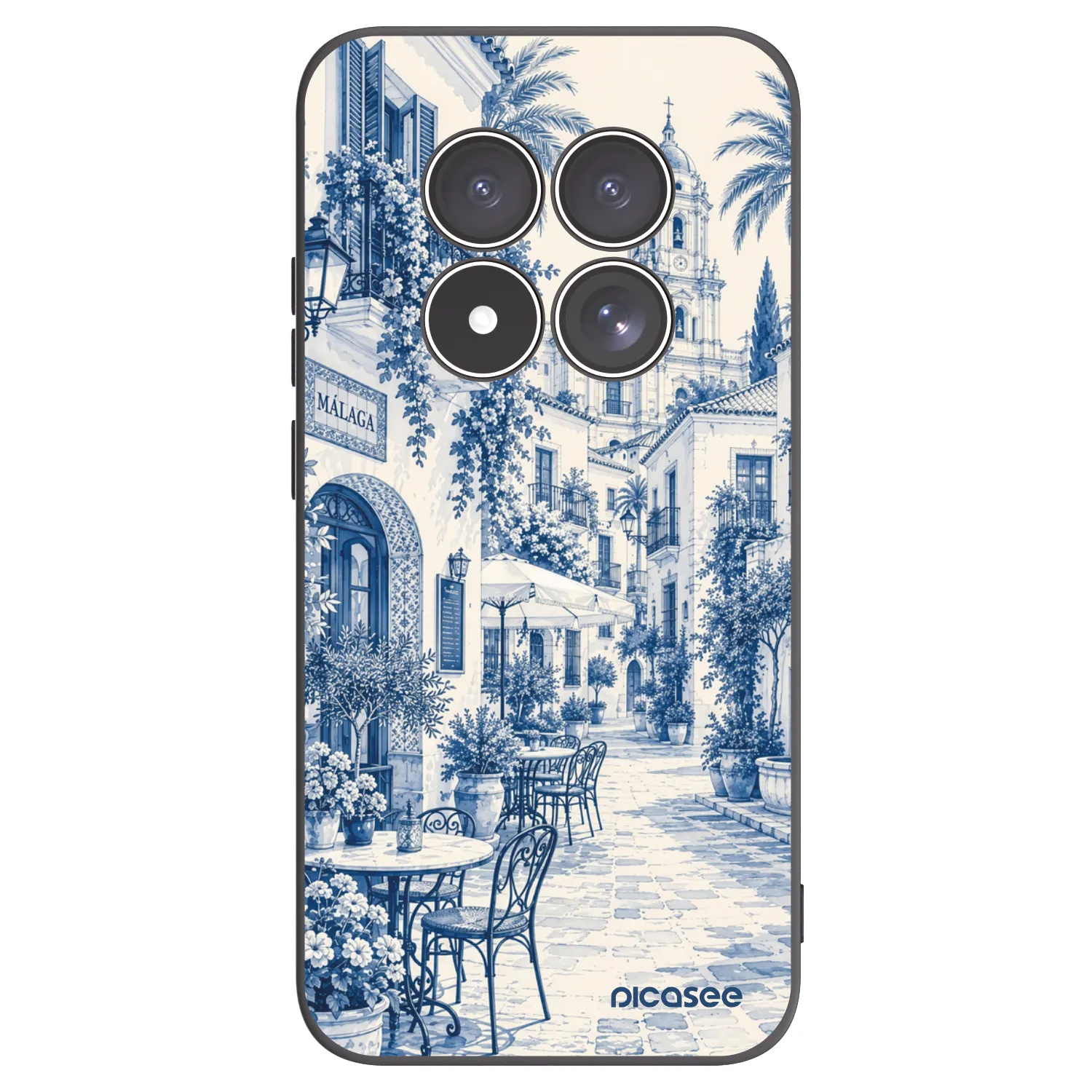 Picasee crna silikonska maskica za Xiaomi Redmi Note 15 Pro 5G - Calle Azul