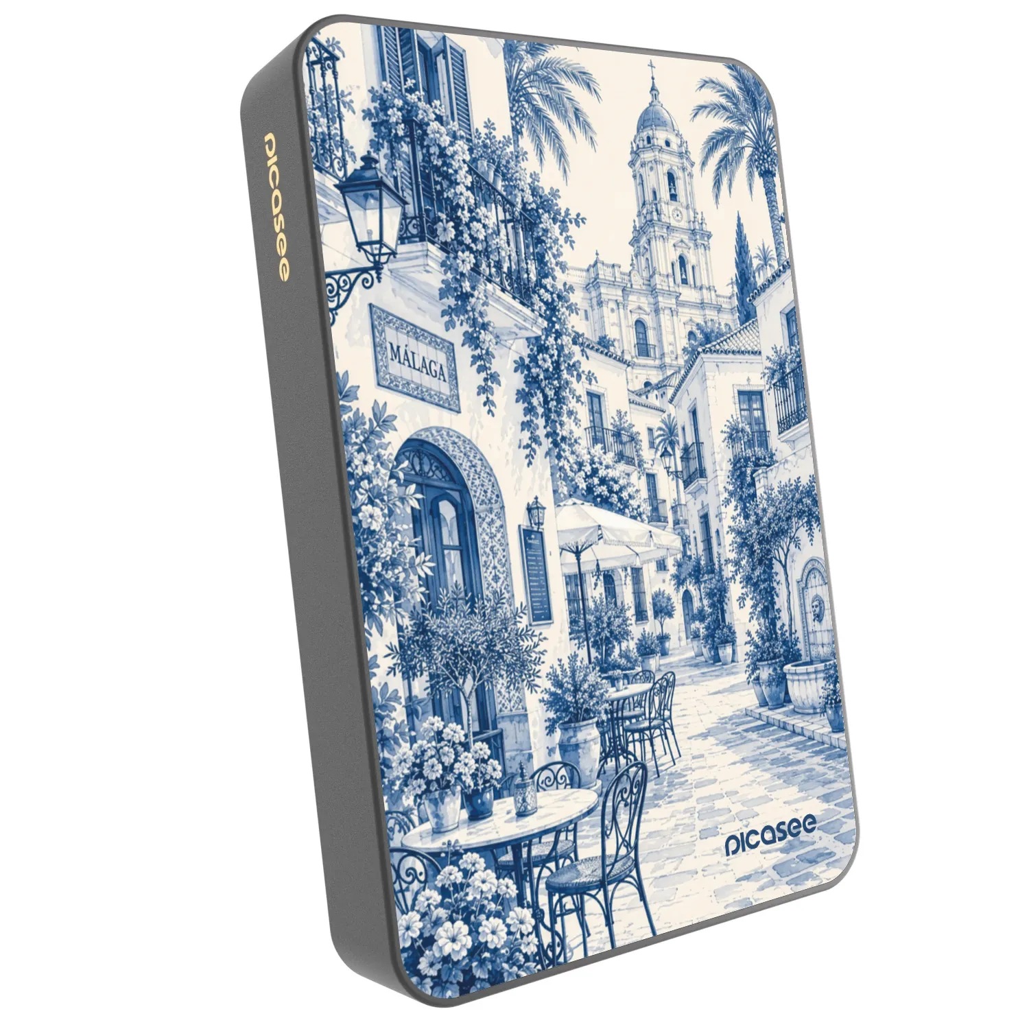 Picasee Prijenosni punjač s MagSafe 10 000 mAh Sivo - Calle Azul
