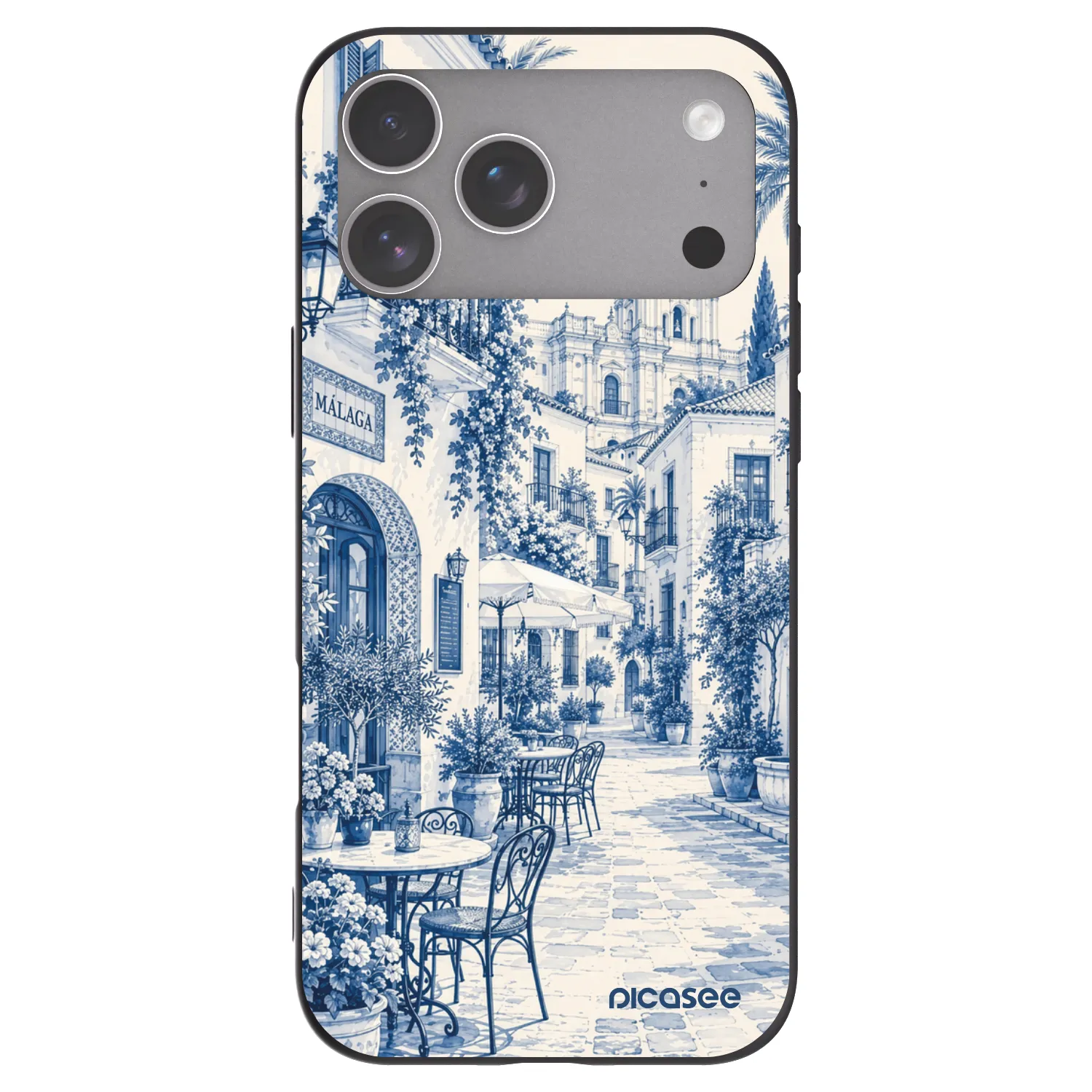 Picasee crna silikonska maskica za Apple iPhone 18 Pro Max - Calle Azul